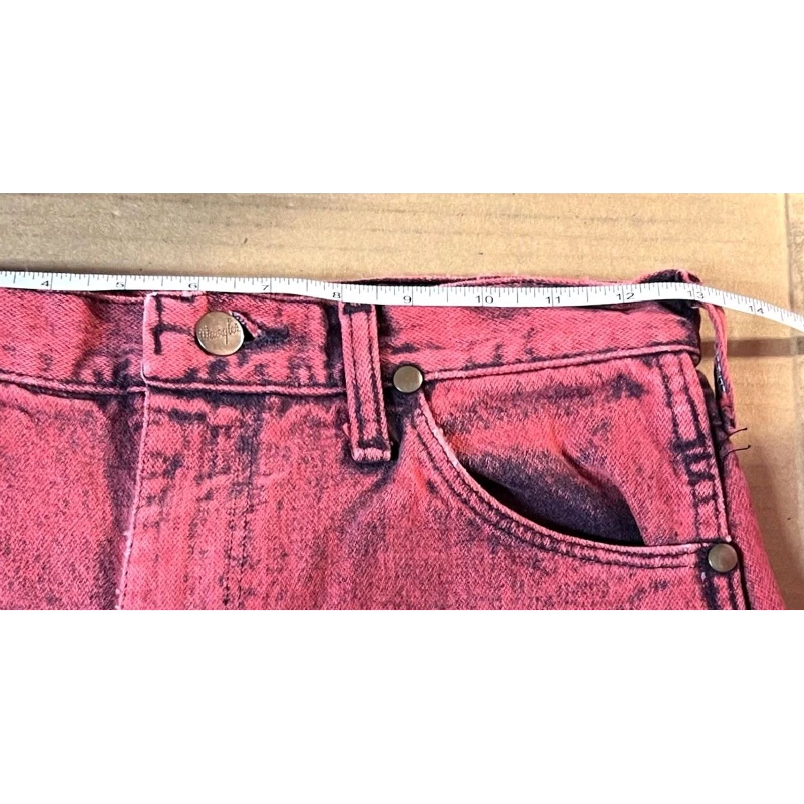 Wrangler VINTAGE Wrangler Red Acid Wash Jeans Women’s 11 High Rise Straight Leg Denim Cotton Jeans Women’s Wrangl er Logo 90s Cowboy Mens? Size 26" / US 2 / IT 38 - 3 Thumbnail