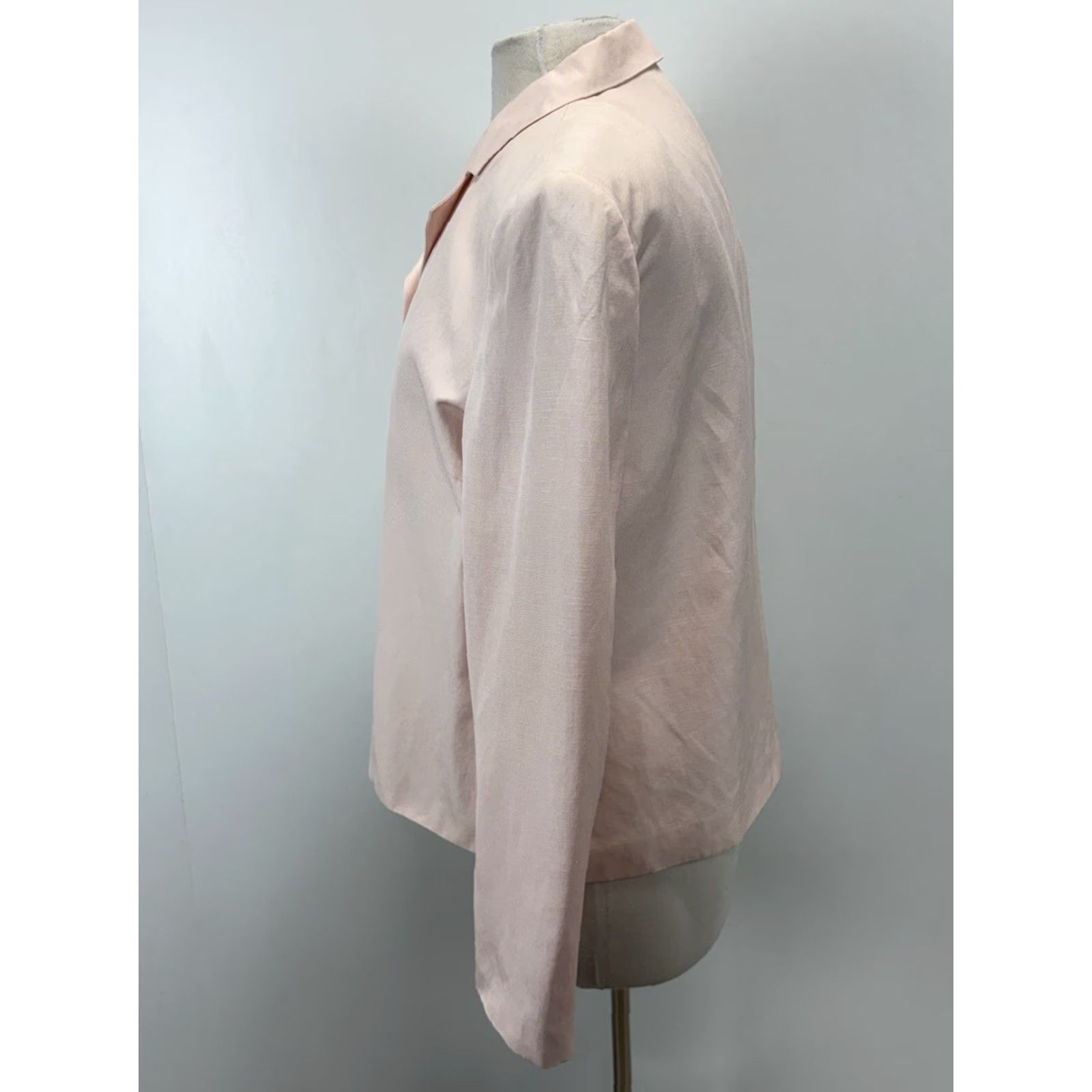Talbots Vtg Talbots Silk Linen Blazer Jacket Sz 14 Pale Pink Lined Career Classic 90s Size XL / US 12-14 / IT 48-50 - 2 Thumbnail