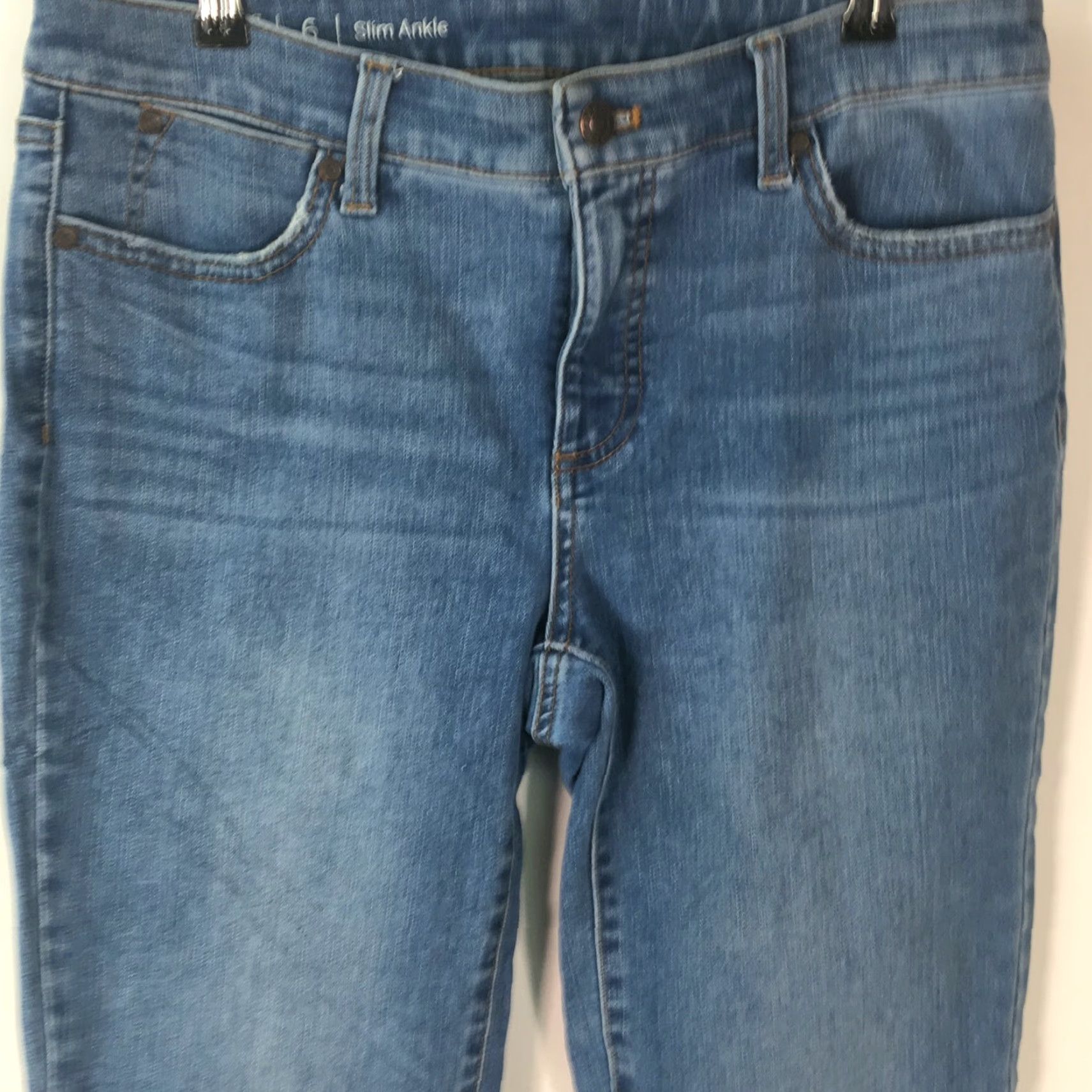 Talbots Talbots Jeans Flawless Slim Leg Cuffed Blue Ankle Capri Denim Womens 6 32x24 Size 28" / US 6 / IT 42 - 3 Thumbnail