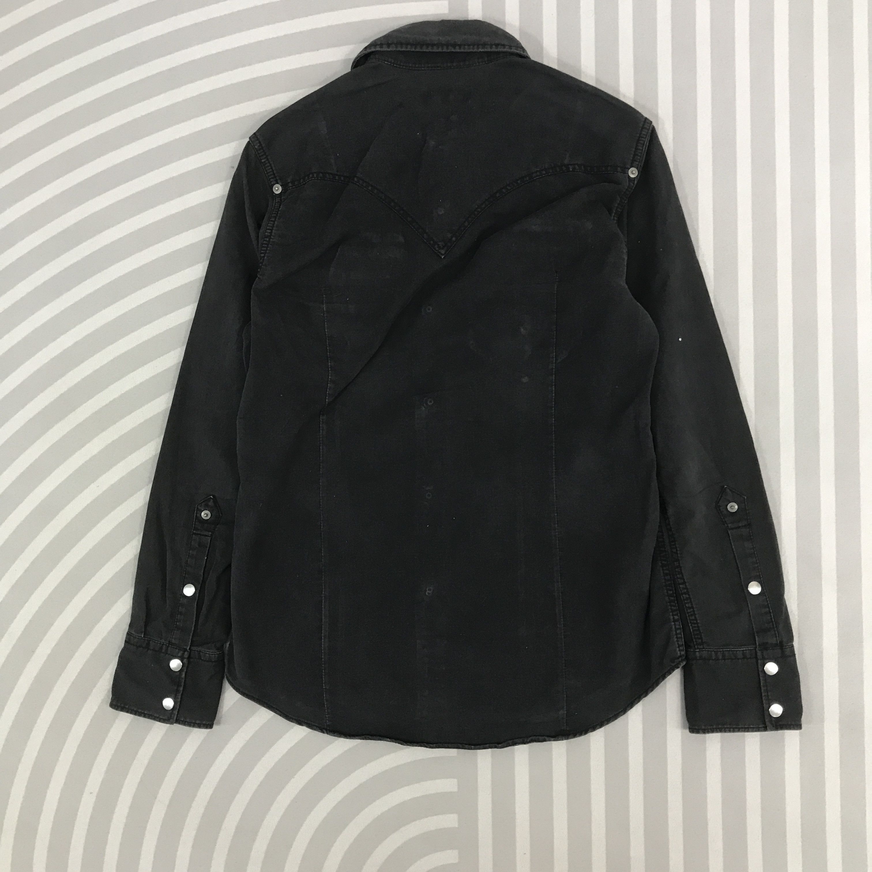 Japanese Brand × Morgan Homme × Vintage Vintage Morgan Homme Black punk Snap Button Shirt Size US M / EU 48-50 / 2 - 3 Thumbnail