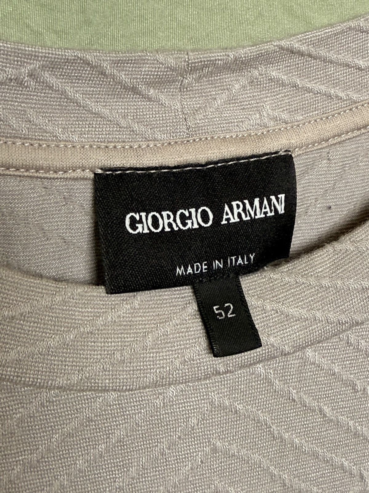 Giorgio Armani Giorgio Armani Cashmere Blend Chevron T-Shirt Size US L / EU 52-54 / 3 - 2 Thumbnail