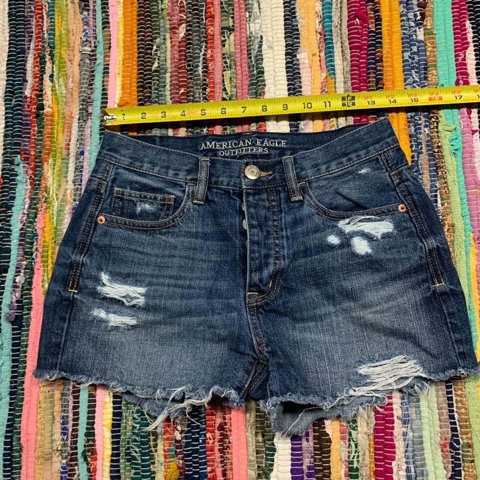 American Eagle Outfitters American Eagle Outfitters Women's Blue Denim Shorts Size 24" / US 00 / IT 34 - 1 Thumbnail