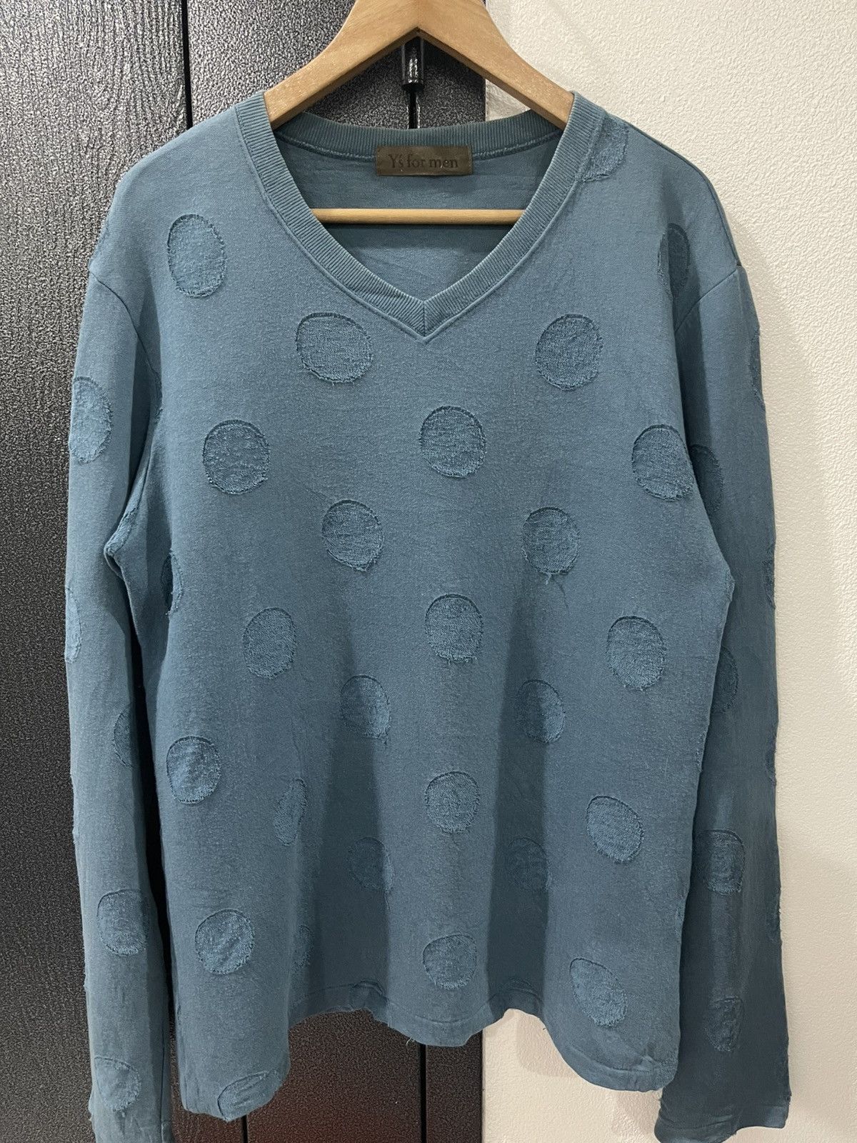 Y's for Men Y’s for men Longsleeve V-Neck Polka Dot Shirt Size US L / EU 52-54 / 3 - 4 Thumbnail