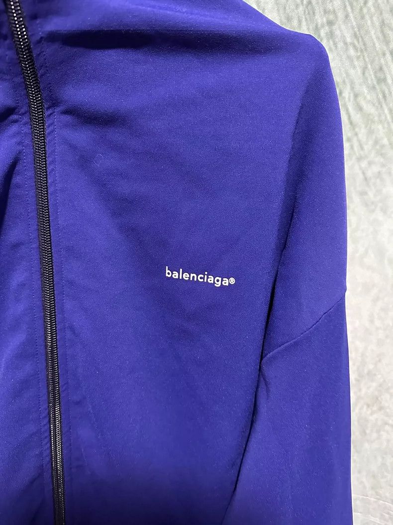 Balenciaga Balenciaga Blue Small Logo Jacket Size US S / EU 44-46 / 1 - 2 Thumbnail