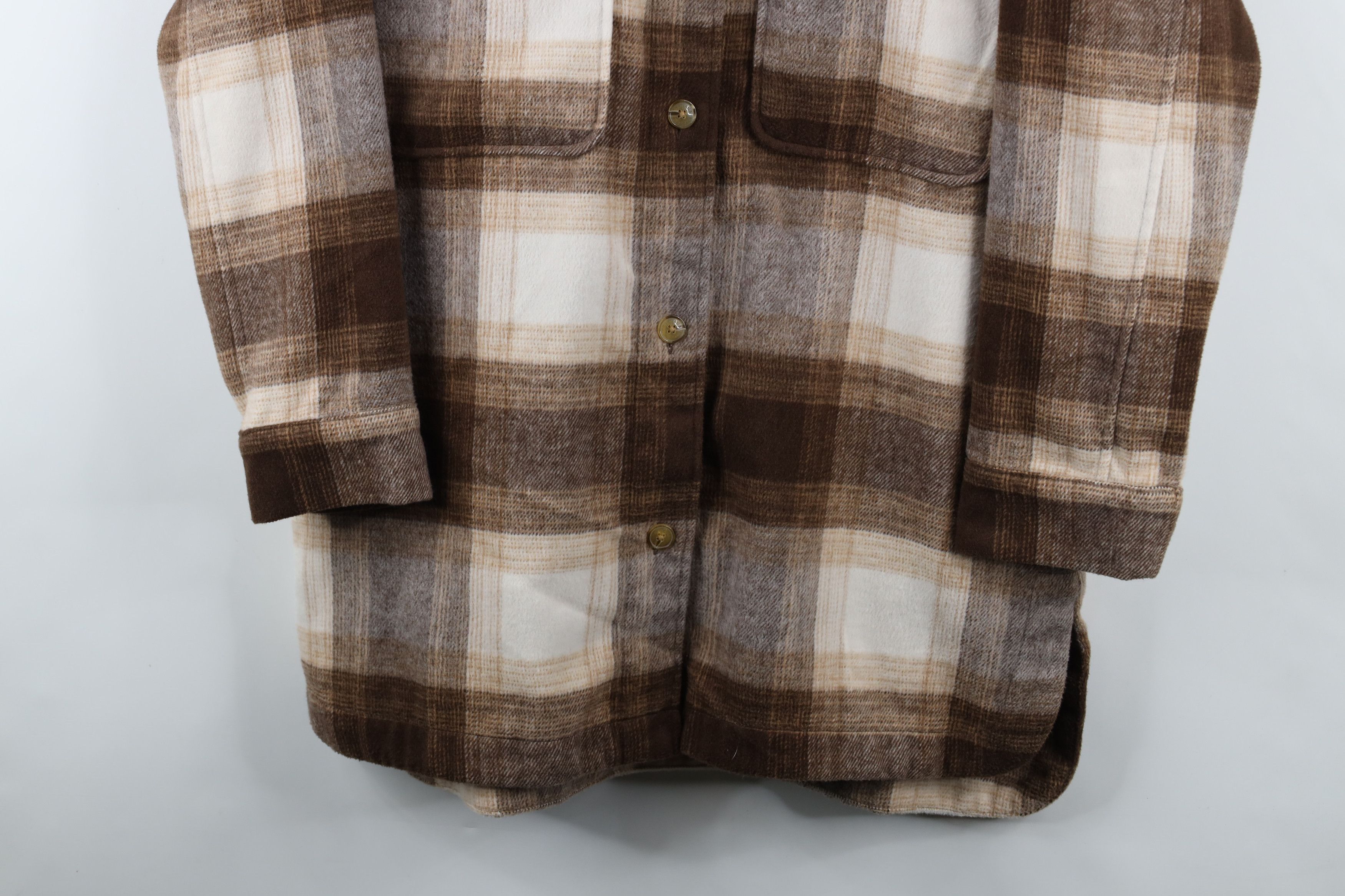 Banana Republic × Vintage Banana Republic Baggy Flannel Button Shirt Jacket Plaid Size L / US 10 / IT 46 - 3 Thumbnail