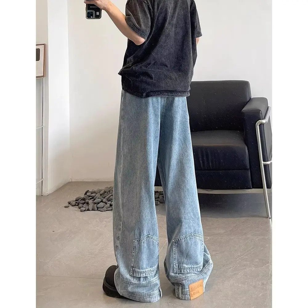 Japanese Brand × Jean Blue Inverted Baggy Denim Jeans Size US 30 / EU 46 - 4 Thumbnail