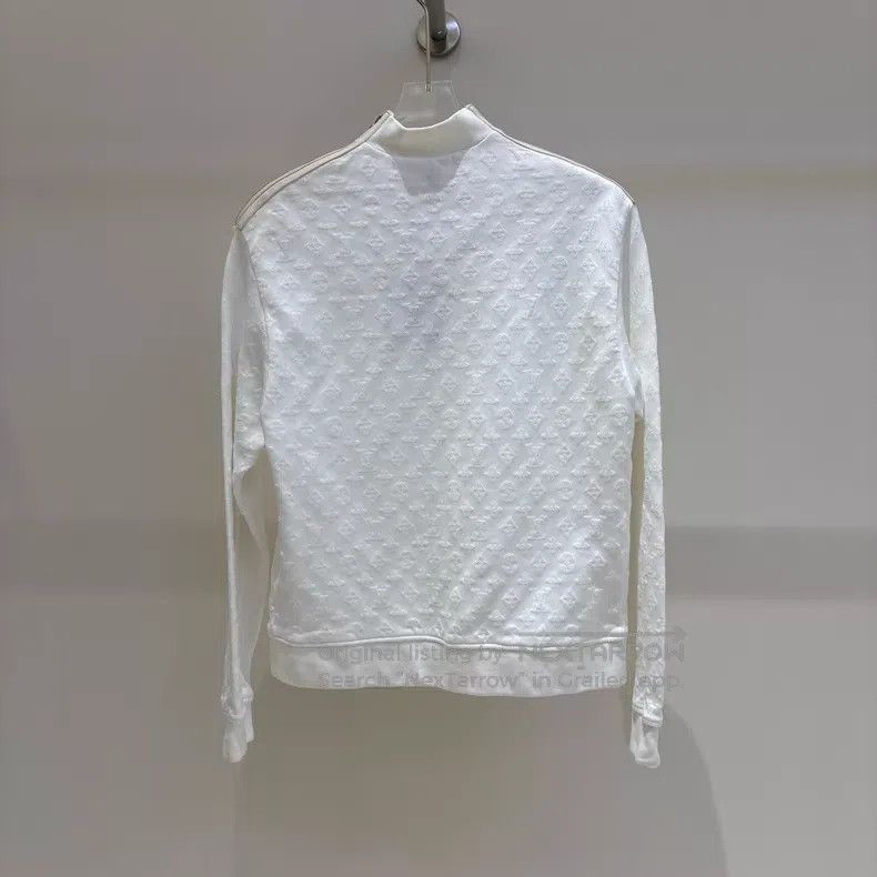 Louis Vuitton Louis Vuitton White dark stripe logo shoulder zipper sweat Size XS / US 0-2 / IT 36-38 - 2 Thumbnail