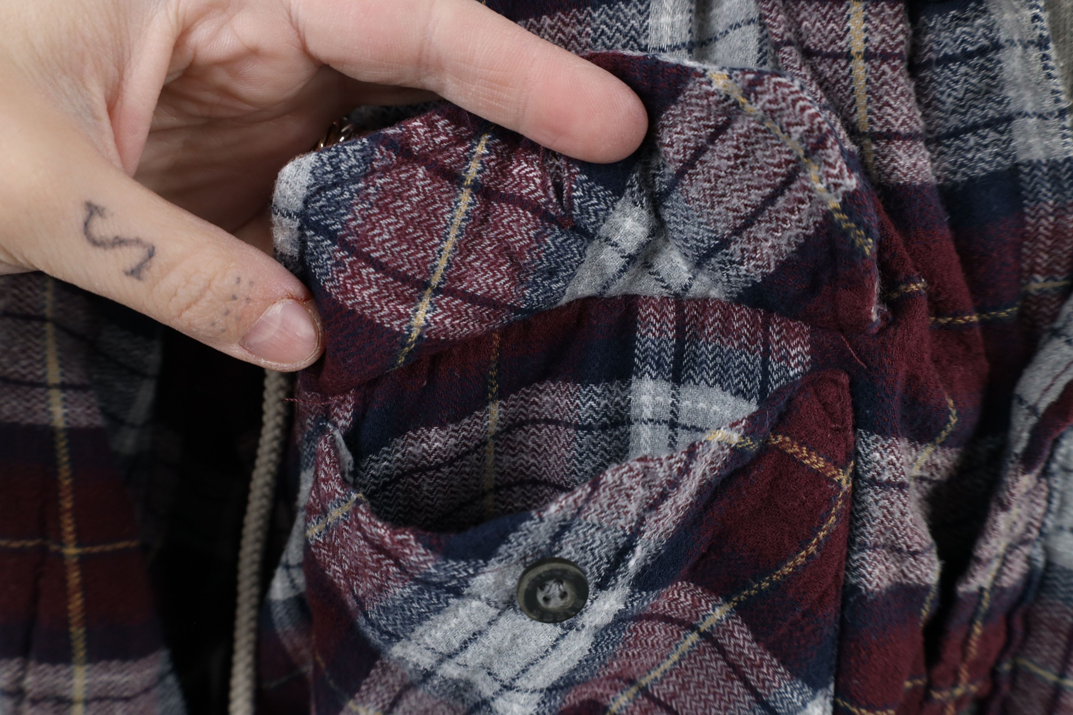 Vintage × Wrangler Vintage Wrangler Hooded Flannel Shirt Jacket Jac Shirt Size US XXL / EU 58 / 5 - 5 Thumbnail