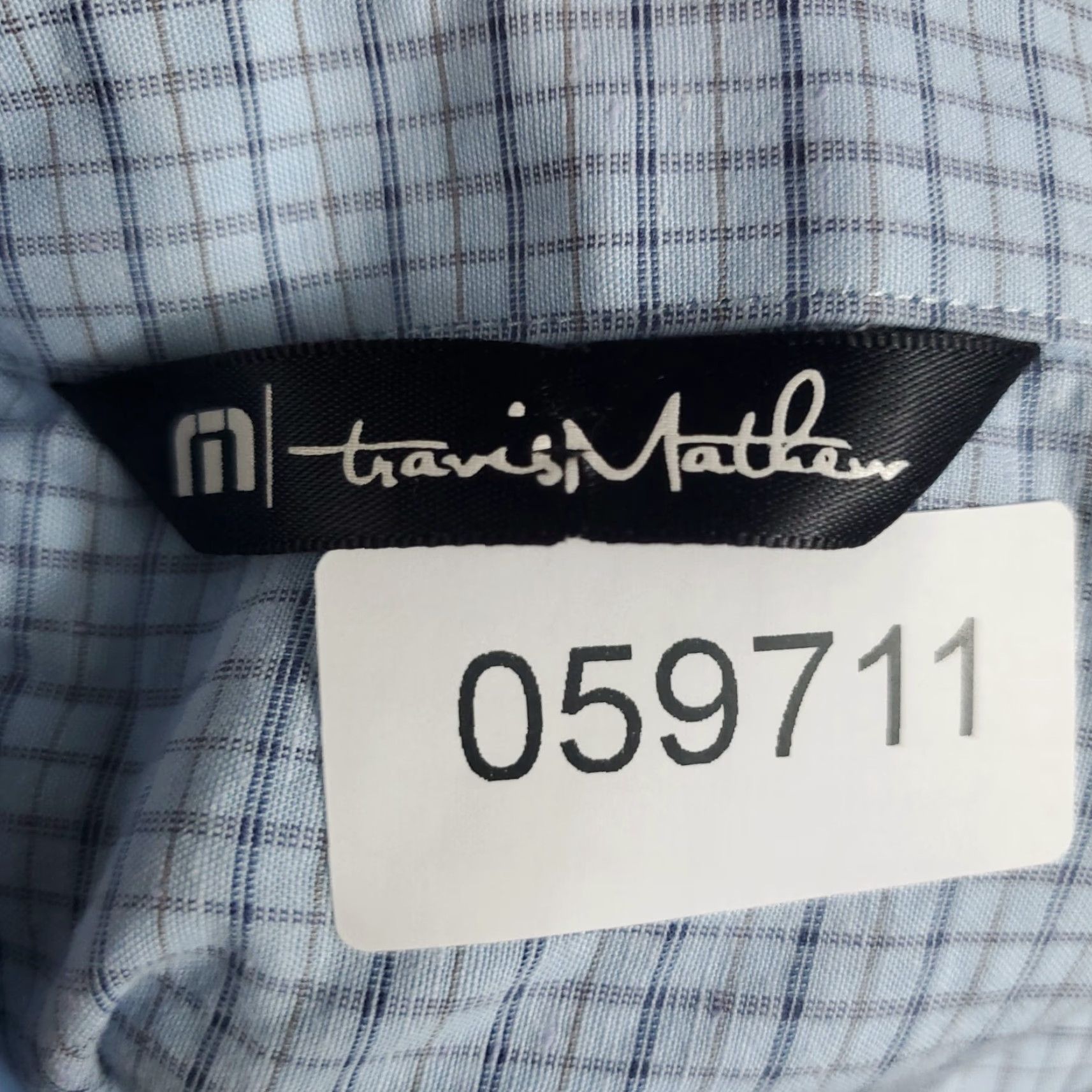 TravisMathew Travis Mathew Shirt Mens L Blue Plaid Button-Up Short Sleeve Casual Office Workwear Everyday Size US L / EU 52-54 / 3 - 6 Thumbnail