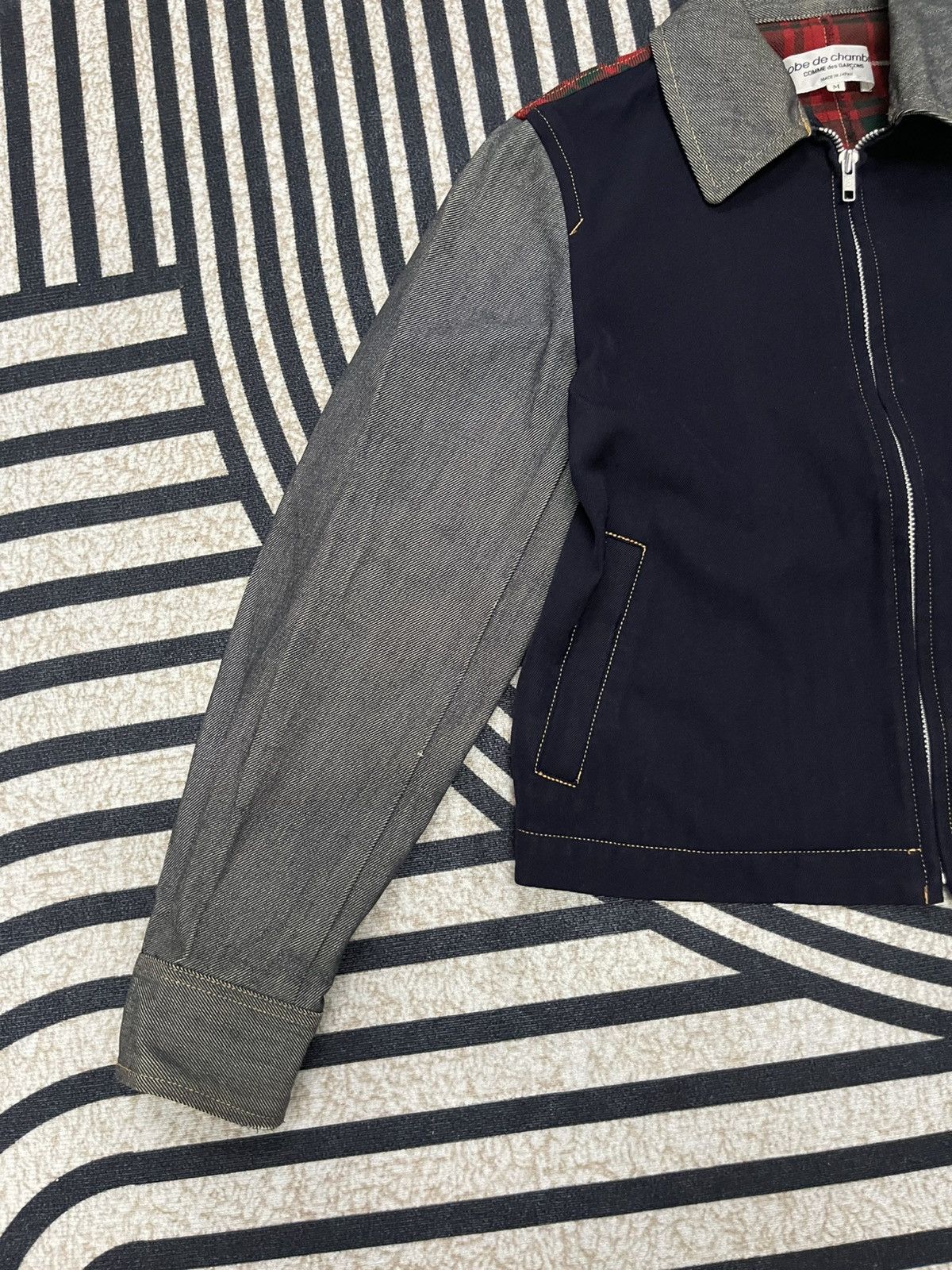 Comme des Garcons A/W 1999 COMME DES GARCONS TARTAN DENIM JACKET Size M / US 6-8 / IT 42-44 - 3 Thumbnail