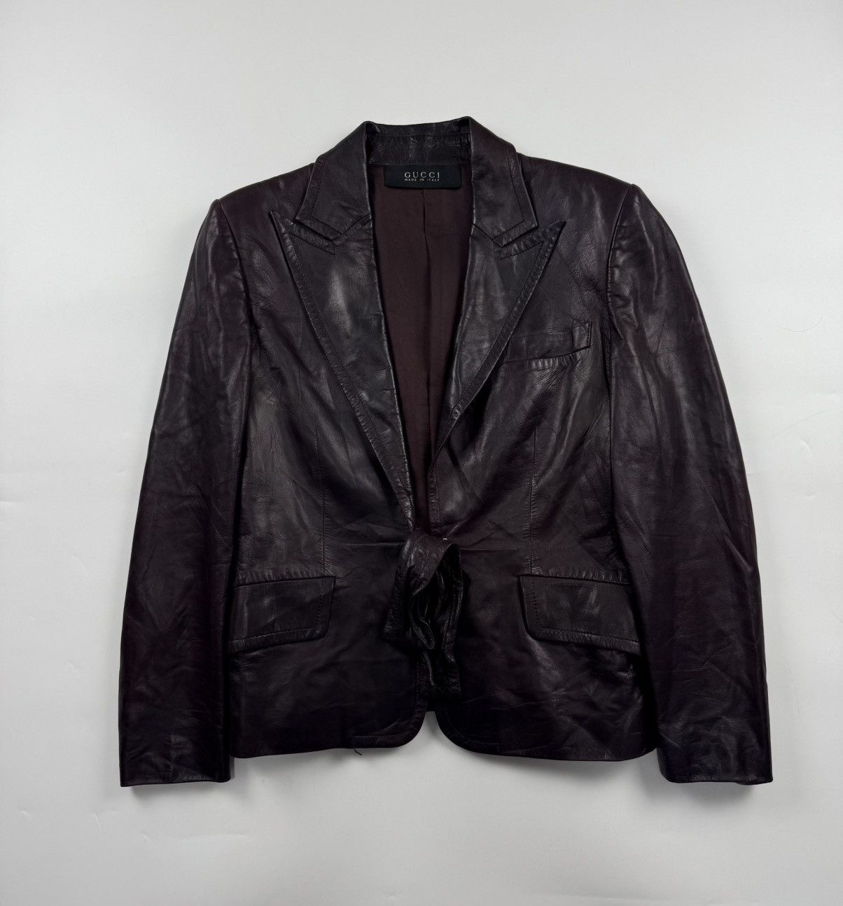 Gucci Gucci x Tom Ford Silk Leather Jacket Size US S / EU 44-46 / 1 - 1 Thumbnail