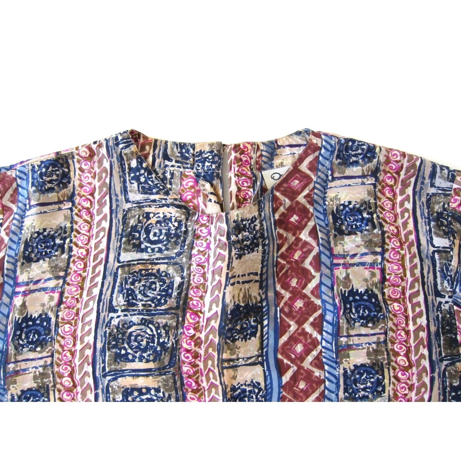 Oscar De La Renta Vtg Oscar De La Renta Expressions 100% Silk Pink Short Sleeve Tunic Blouse M Size M / US 6-8 / IT 42-44 - 3 Thumbnail