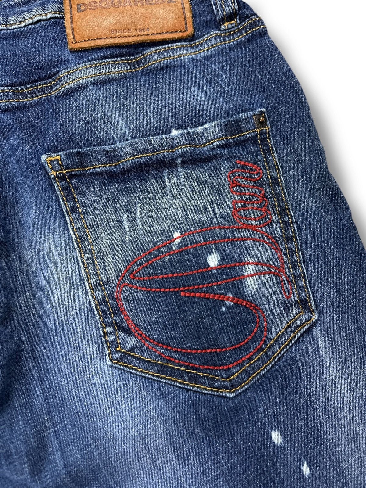 Dsquared2 Dsquared2 Painted Distressed Ripped Skinny Jeans Stretch W32 Size US 32 / EU 48 - 15 Thumbnail