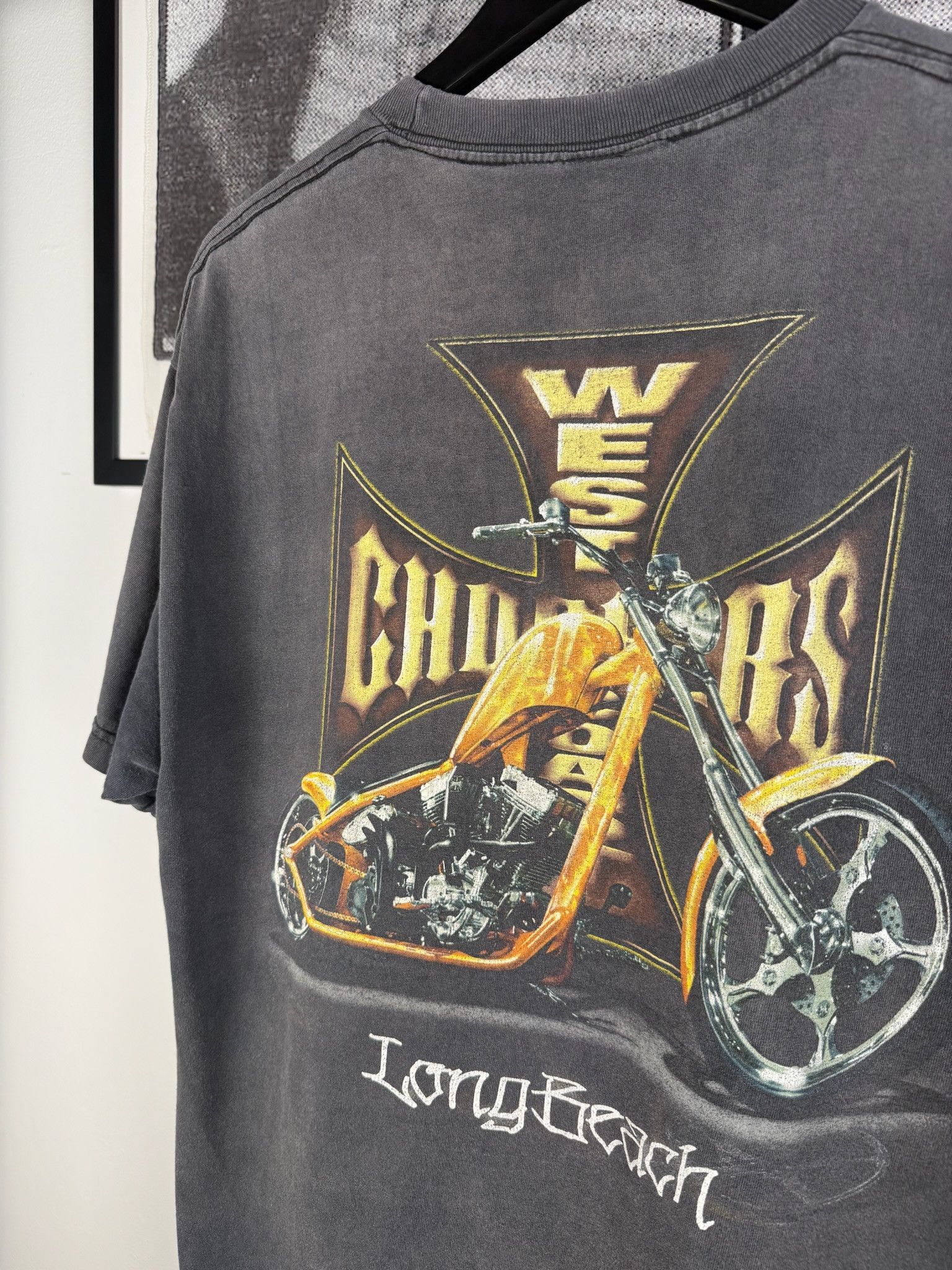 Vintage 🚭90s THRASHED STAPLE🚭 FADER WEST COAST CHOPPERS LOGO SHIRT Size US L / EU 52-54 / 3 - 5 Thumbnail