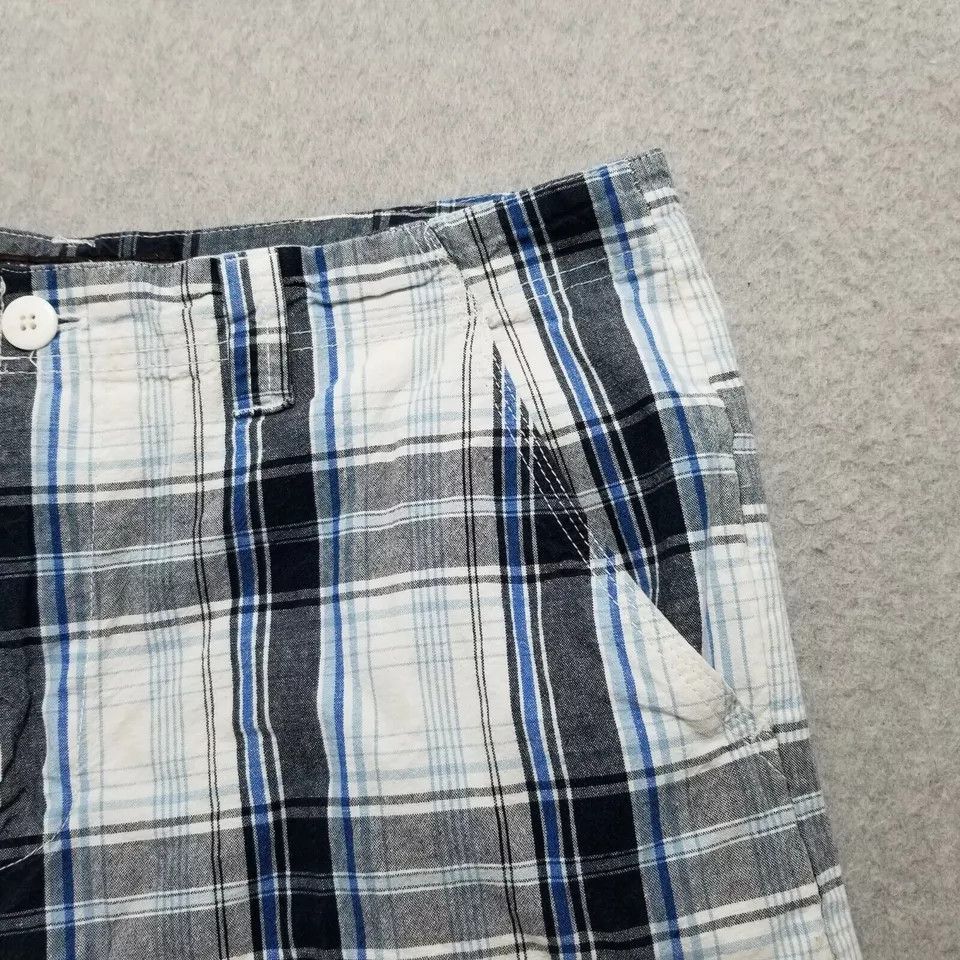 Southpole Southpole Shorts Mens 36 White Plaid Pockets Chino Casual Size US 36 / EU 52 - 3 Thumbnail