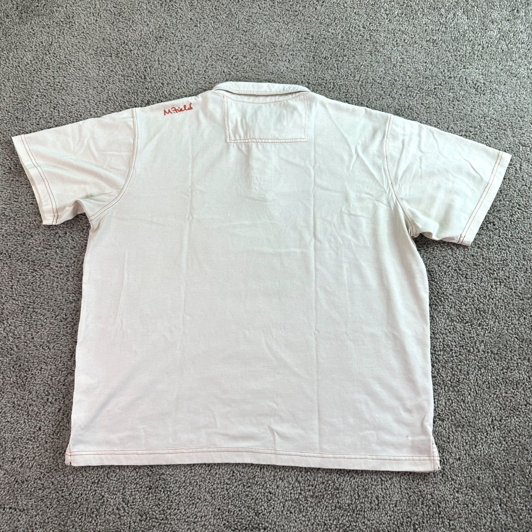 Quiksilver Quiksilver Polo Shirt Mens XL Ivory White Cotton Polyester Blend Logo Casual Short Sleeve Button Collar Polo Size US XL / EU 56 / 4 - 5 Thumbnail