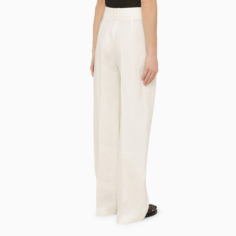 The Row o1d2blof1024 Linen Wide Trouser in White Size 27" / US 4 / IT 40 - 5 Thumbnail