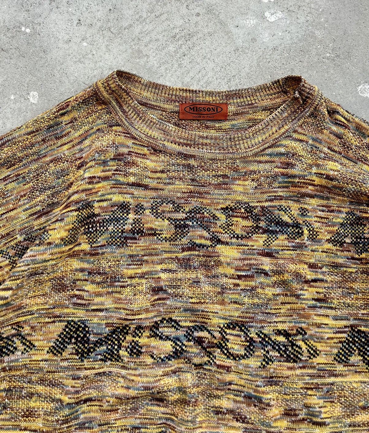 Missoni 💥CRAZY💥 VINTAGE MISSONI LOGO INTARSIA KNIT Size US L / EU 52-54 / 3 - 7 Thumbnail