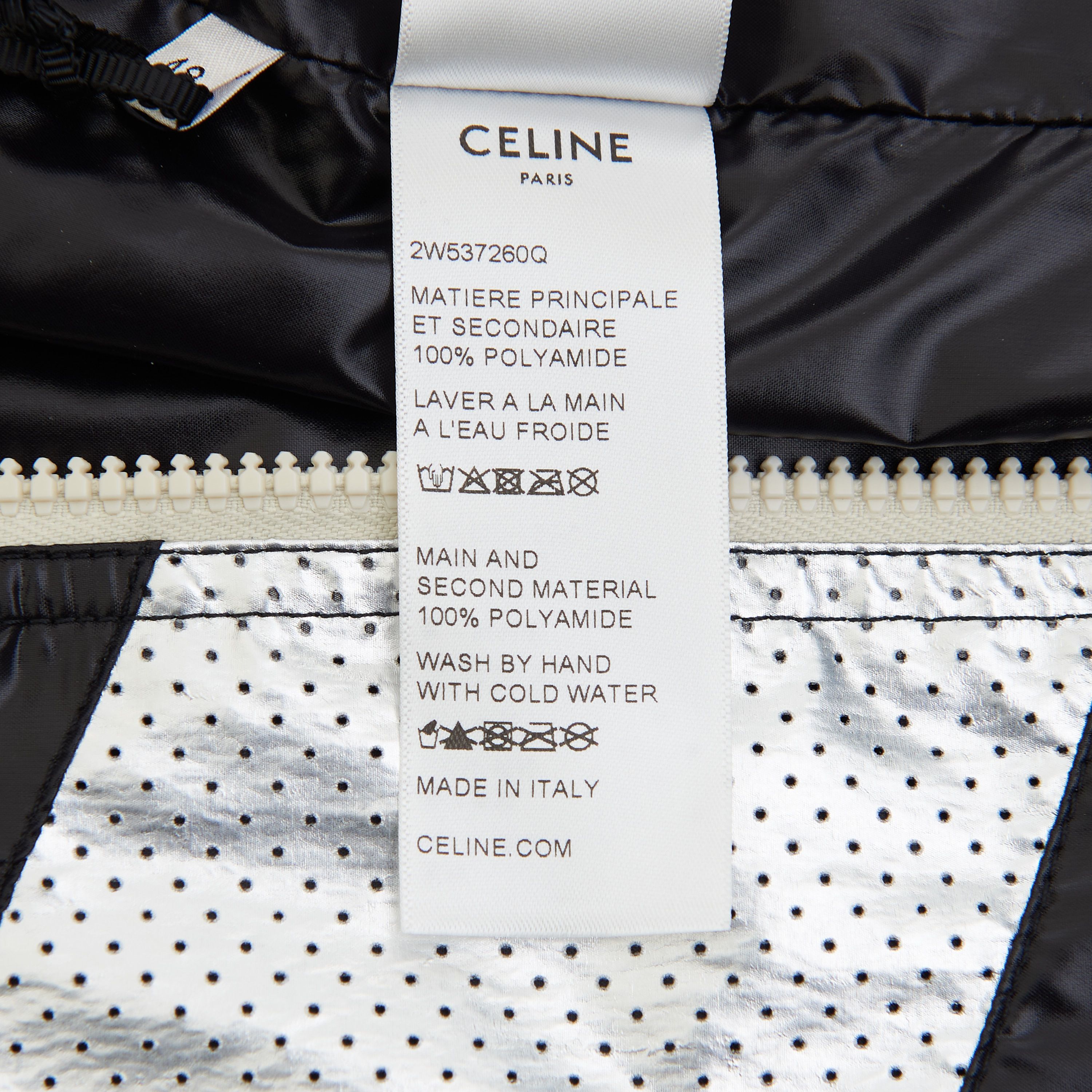 Celine Loose Cut Jacket With Zebra Look & Nylon Coating Size US M / EU 48-50 / 2 - 14 Thumbnail