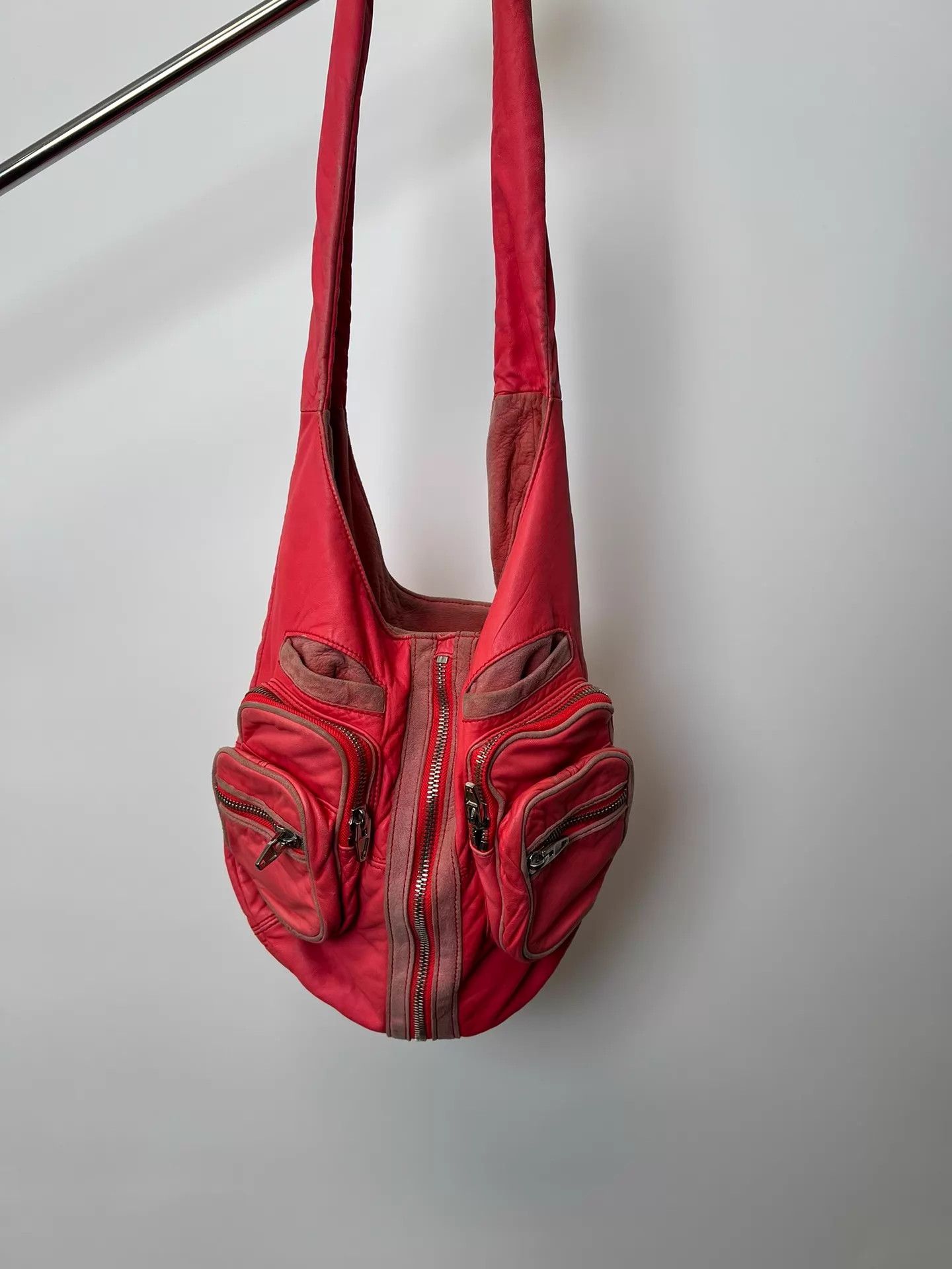 Alexander Wang Alexander Wang Biker Fuchsia Suede Crossbody Bag Size ONE SIZE - 6 Thumbnail