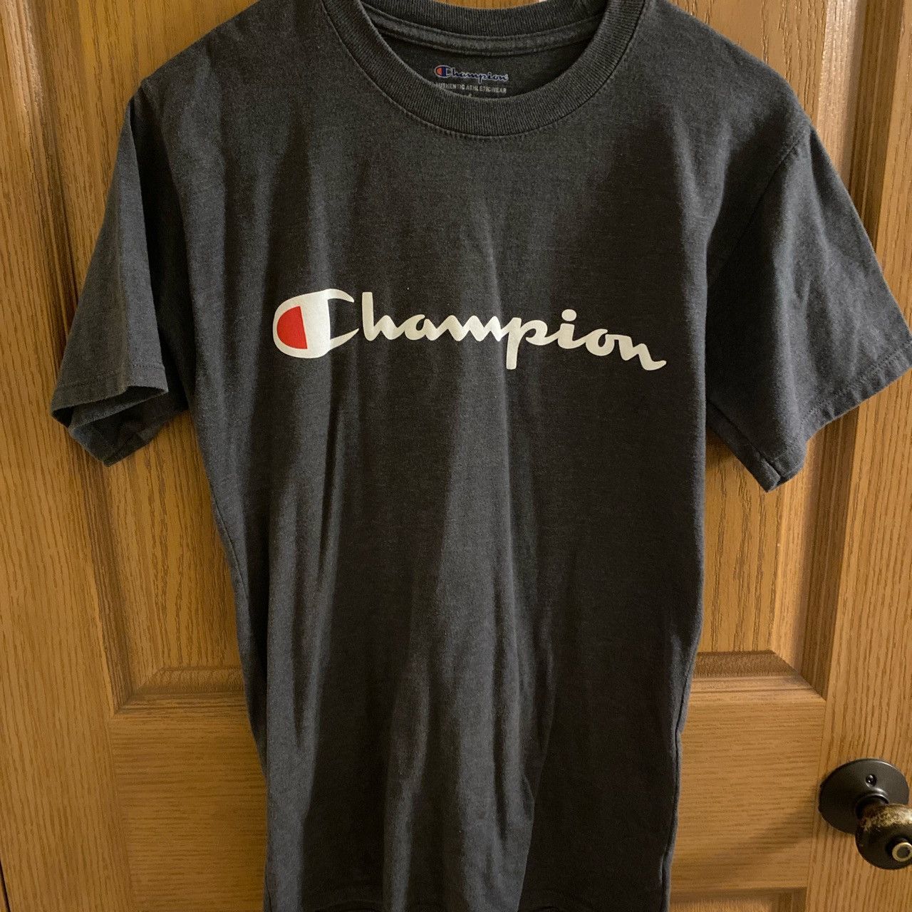 Champion Champion Grey logo tee Size US S / EU 44-46 / 1 - 1 Thumbnail