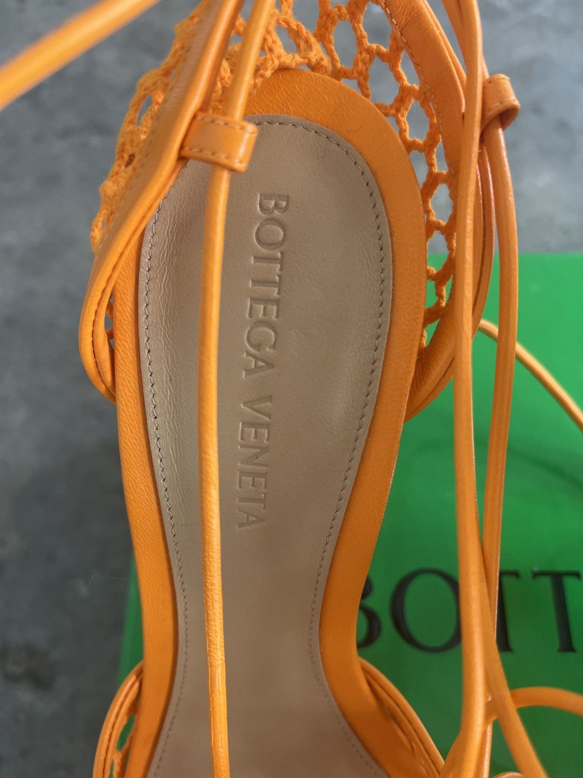 Bottega Veneta Bottega Veneta Stretch Sandals Mesh 37.5 Lace-up heel pumps Size US 7.5 / IT 37.5 - 7 Thumbnail