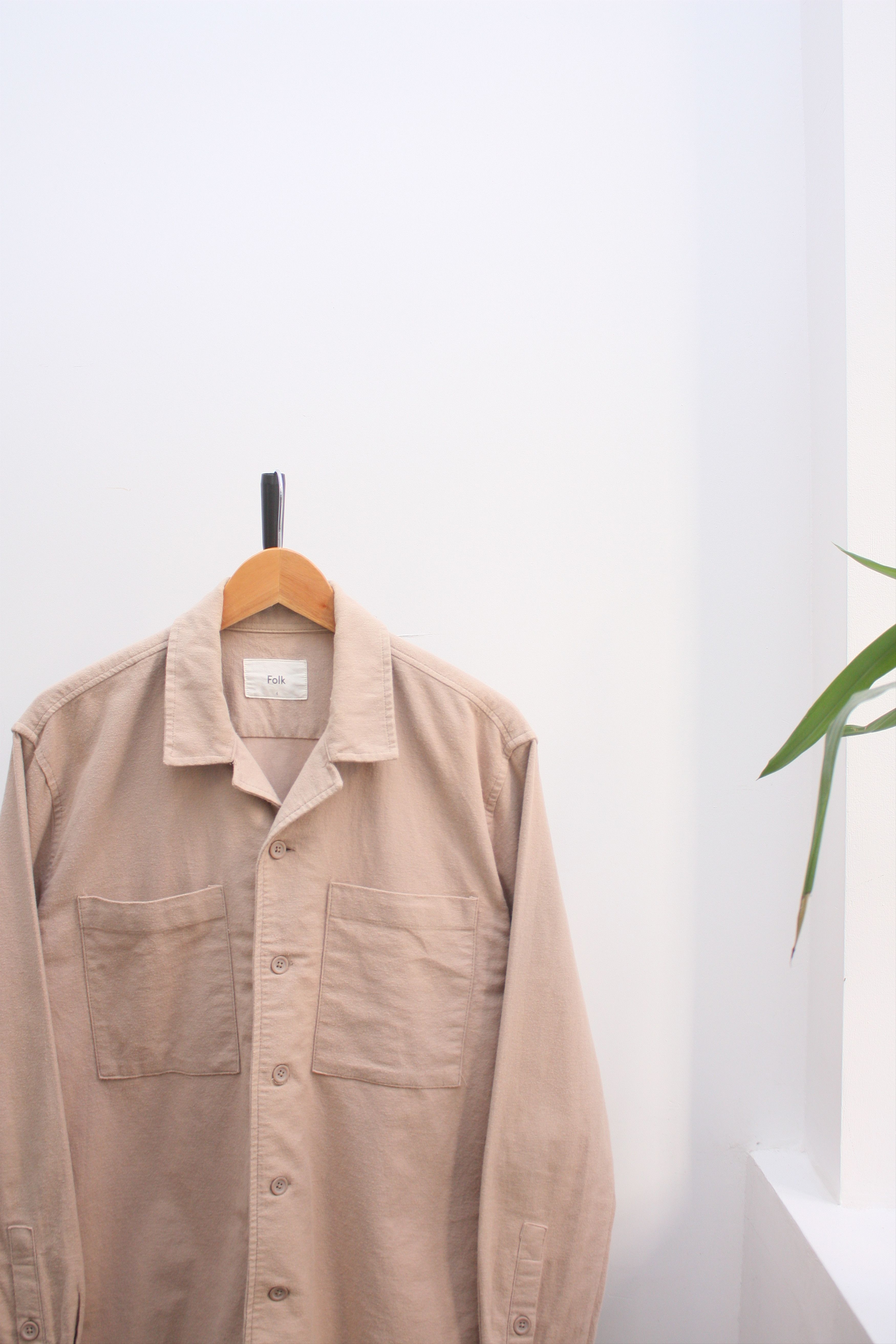 Folk Folk Camel Beige Flannel Shirt Men's Medium Size US M / EU 48-50 / 2 - 1 Thumbnail