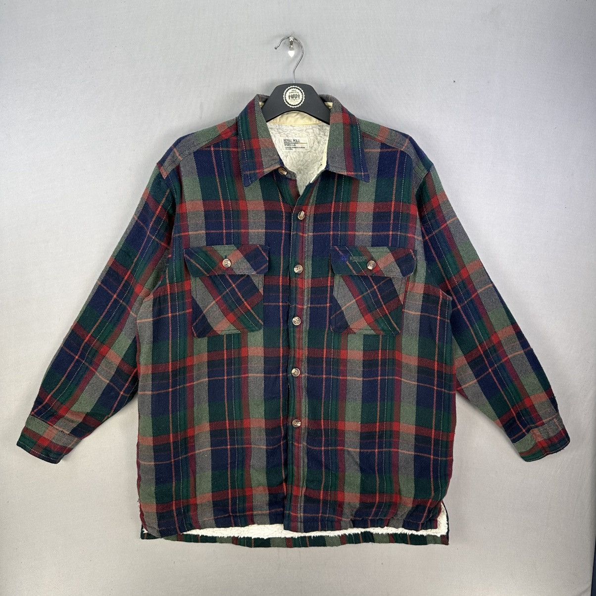 Flannel Vintage 90's Royal Polo Sports Club Flannel Sherpa Lining Size US L / EU 52-54 / 3 - 1 Thumbnail