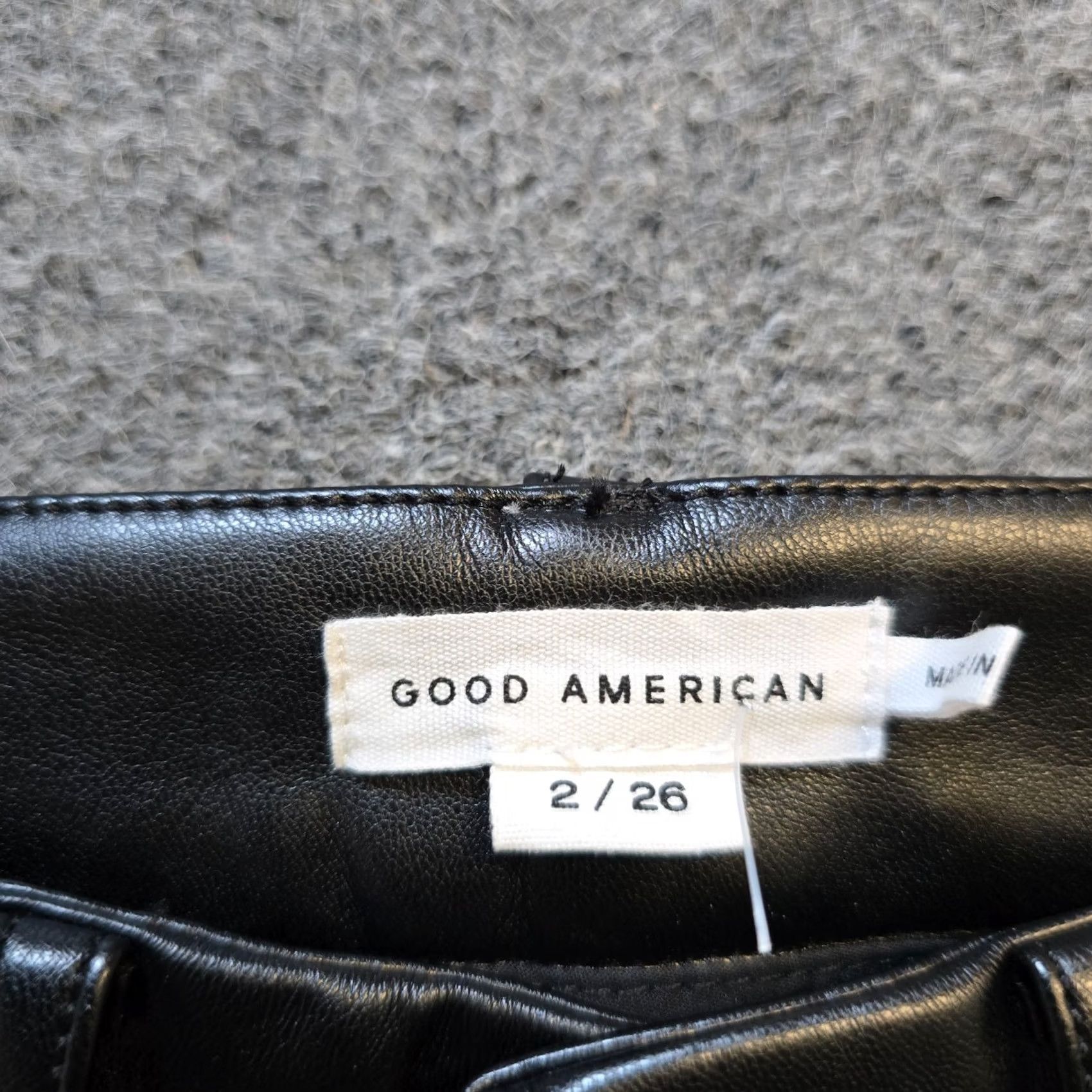Good American Good American Pants Womens Size 2 Black Icon Vegan Leather Straight Leg Capsule Pants Size 26" / US 2 / IT 38 - 4 Thumbnail