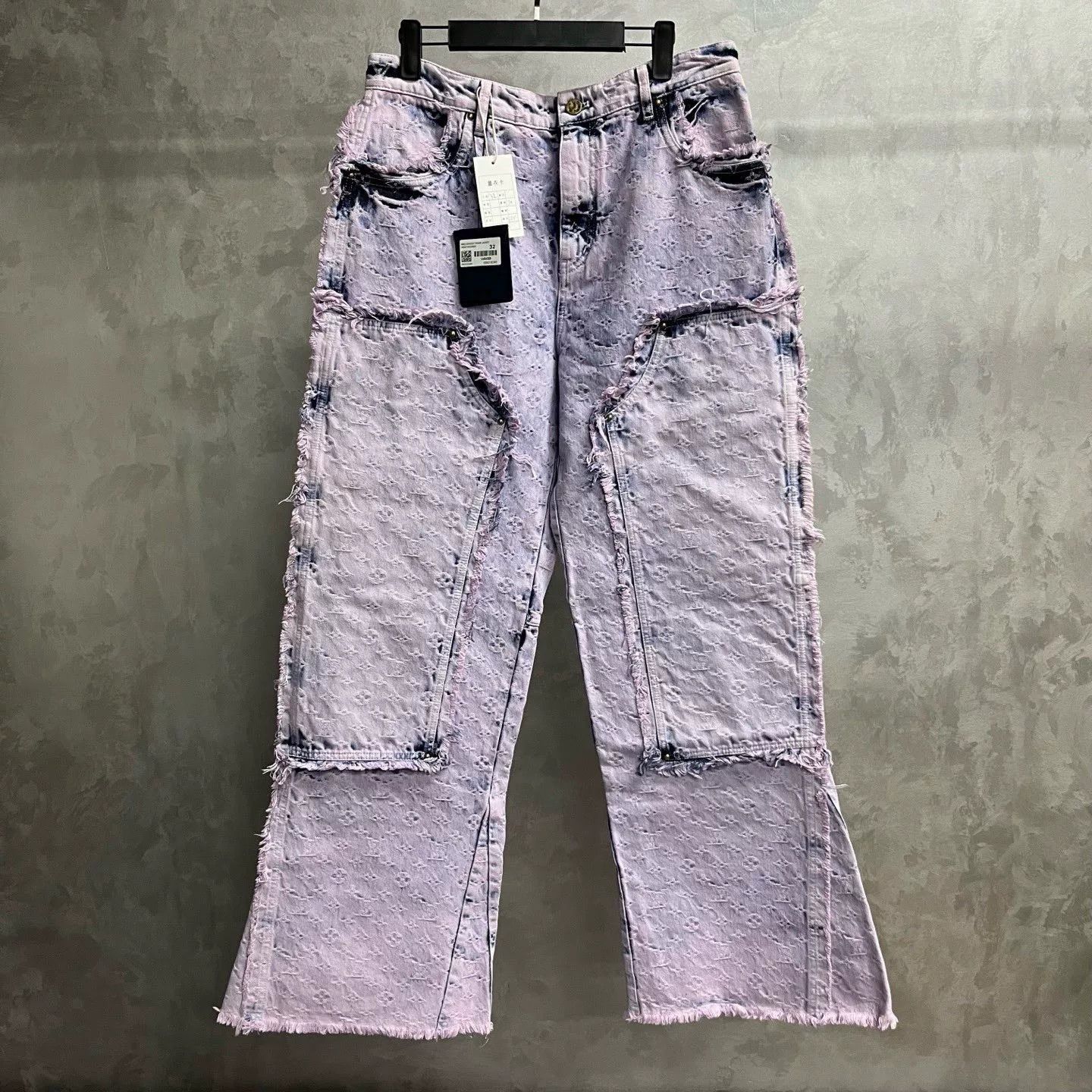 Louis Vuitton Louis Vuitton Purple Tassel Wide-Leg Cargo Jeans Size 32" / US 10 / IT 46 - 1 Thumbnail