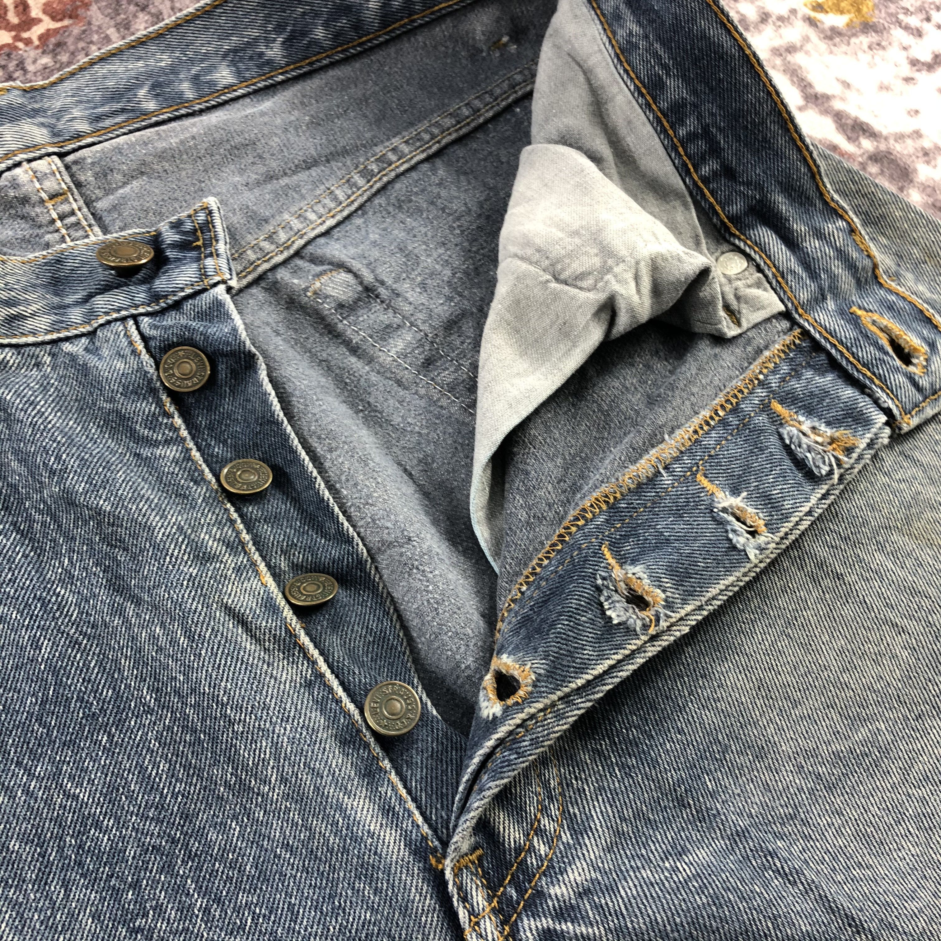 Levi's × Levi's Vintage Clothing × Vintage Vintage 90s Faded Black Levis 501 Jeans-JM2843 Size US 32 / EU 48 - 8 Thumbnail