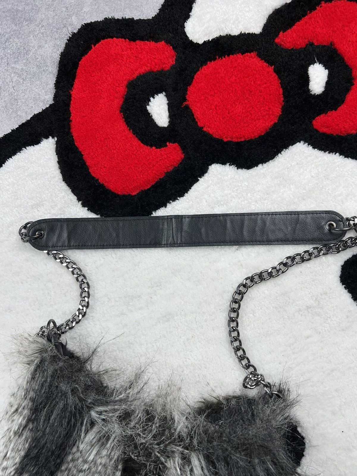 If Six Was Nine Vintage Alt Fuzzy Mohair Y2K Rhinestones Grunge Bag Size ONE SIZE - 5 Thumbnail