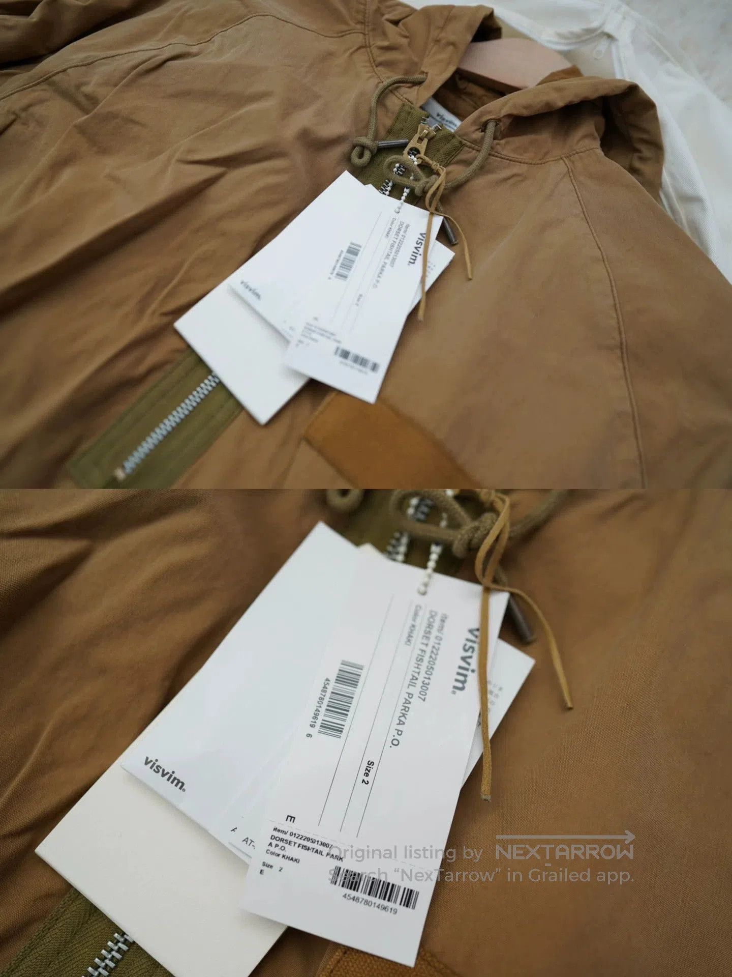 Visvim Brown Hooded Light Jacket with Drawstrings - Size M. Size US M / EU 48-50 / 2 - 4 Thumbnail