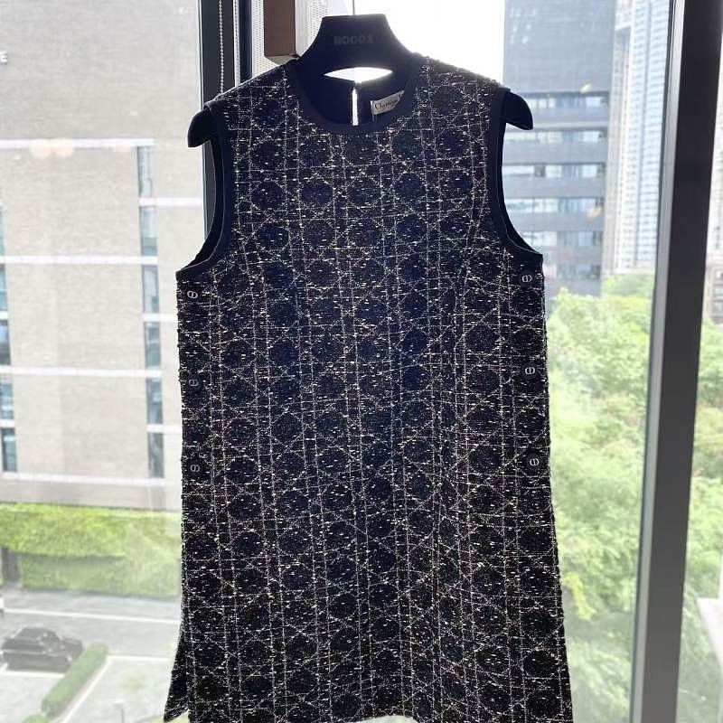 Dior Dior Cannage Tweed Dress Size 38 Size S / US 4 / IT 40 - 1 Thumbnail