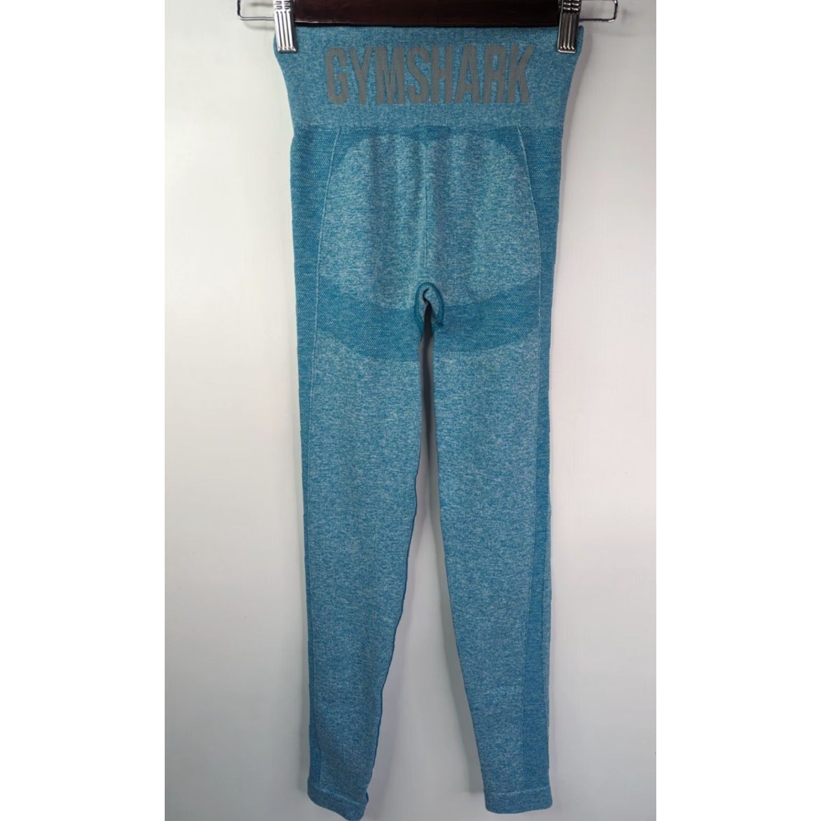 Gymshark Gymshark Leggings Women's XS Compression Blue Marl Size 26" / US 2 / IT 38 - 2 Thumbnail