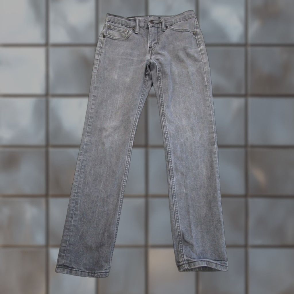 Levi's Levi's Jeans Mens 28x30 Gray 511 Distress Slim Straight Denim Pants Size US 28 / EU 44 - 1 Thumbnail