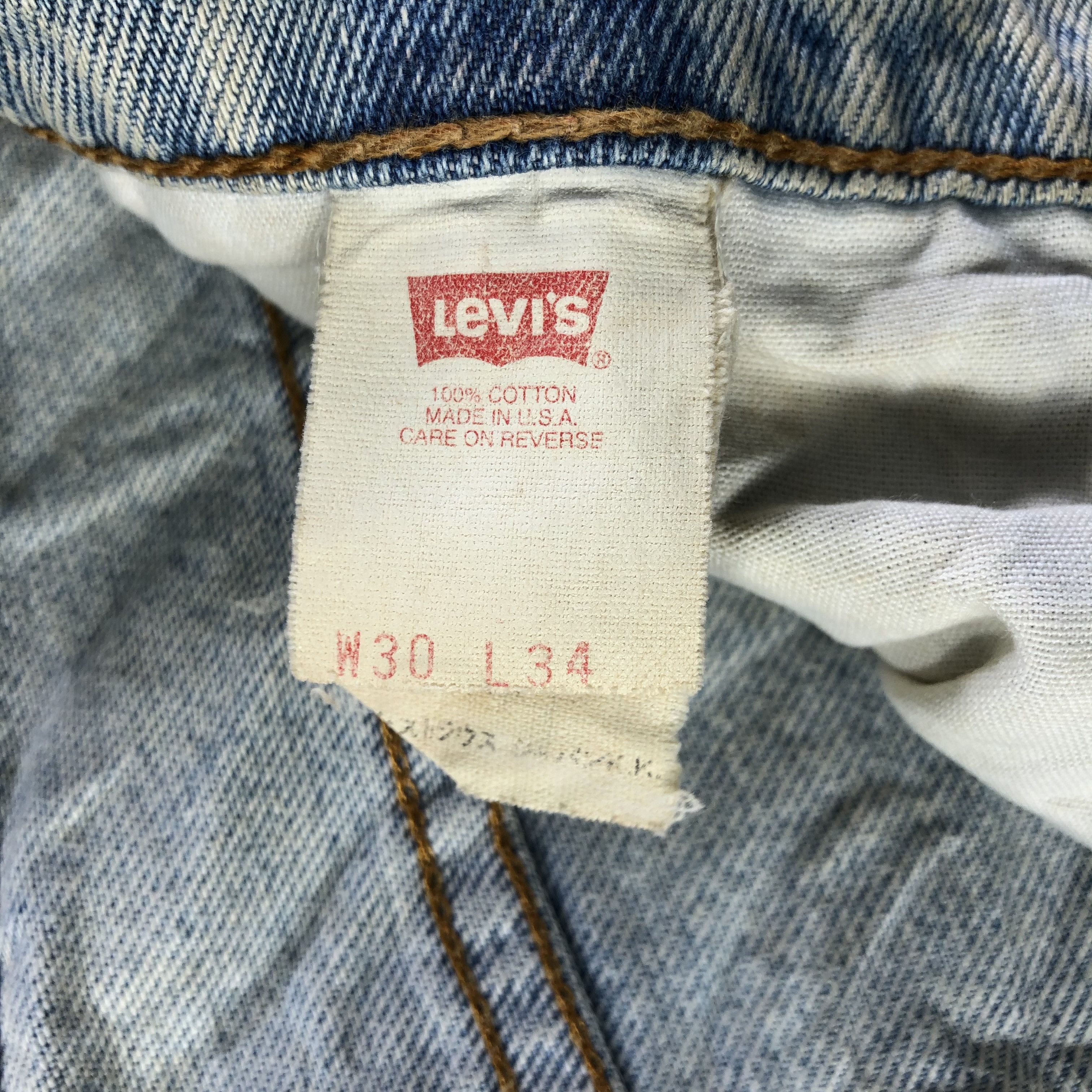 Levi's 90s Vintage Light Wash Levis 520 Jeans-J3780 Size US 30 / EU 46 - 11 Thumbnail