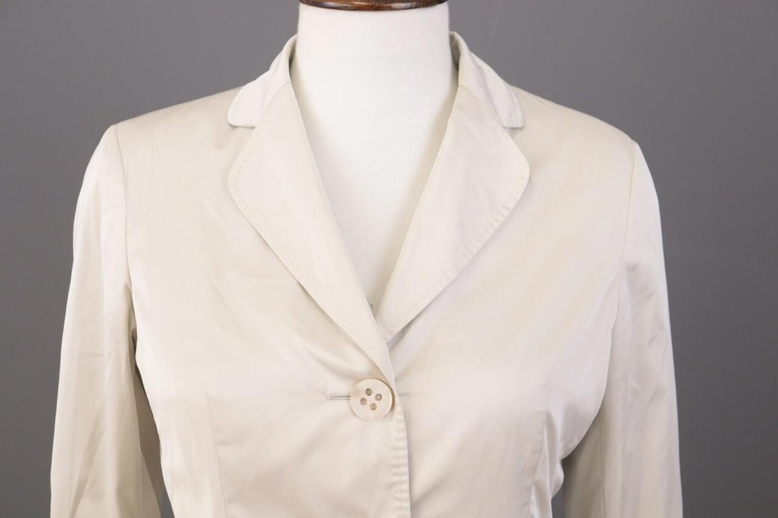 Designer Max Mara Cream Cupri Jacket Size I 40 / USA 6 / GB 8 Size M / US 6-8 / IT 42-44 - 4 Thumbnail