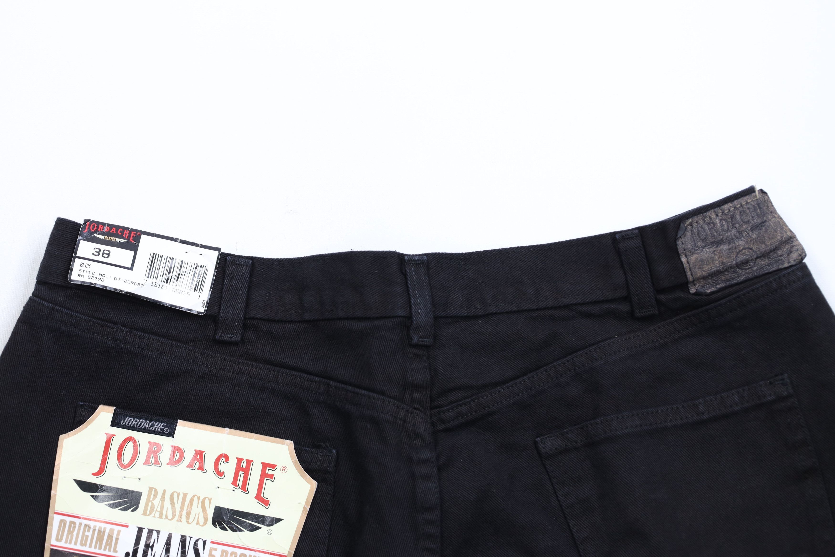 Vintage Deadstock Vintage 90s Streetwear Fit Denim Shorts Black Size US 38 / EU 54 - 8 Thumbnail