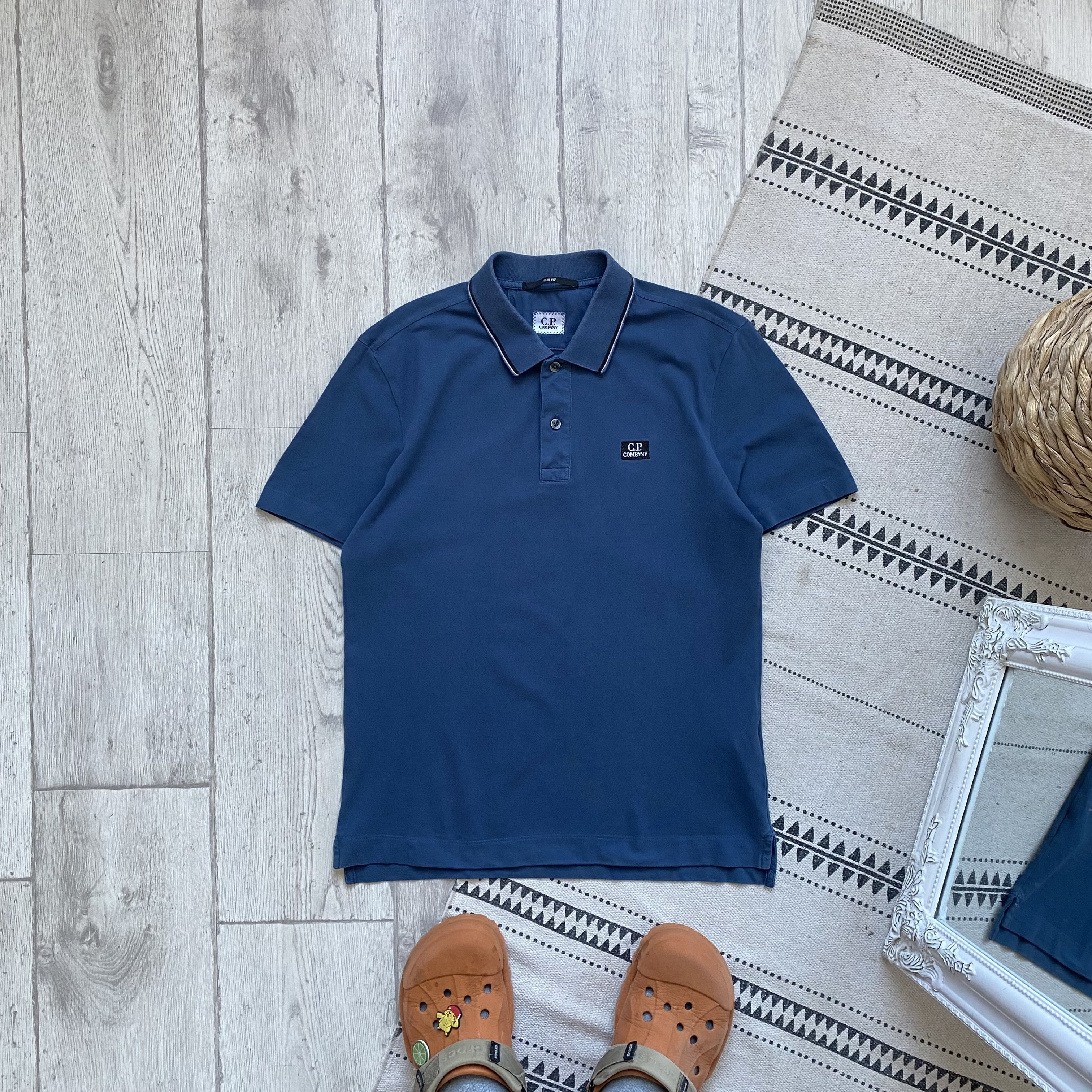 C.P. Company Vintage CP COMPANY Made In Italy Striped Polo Tee