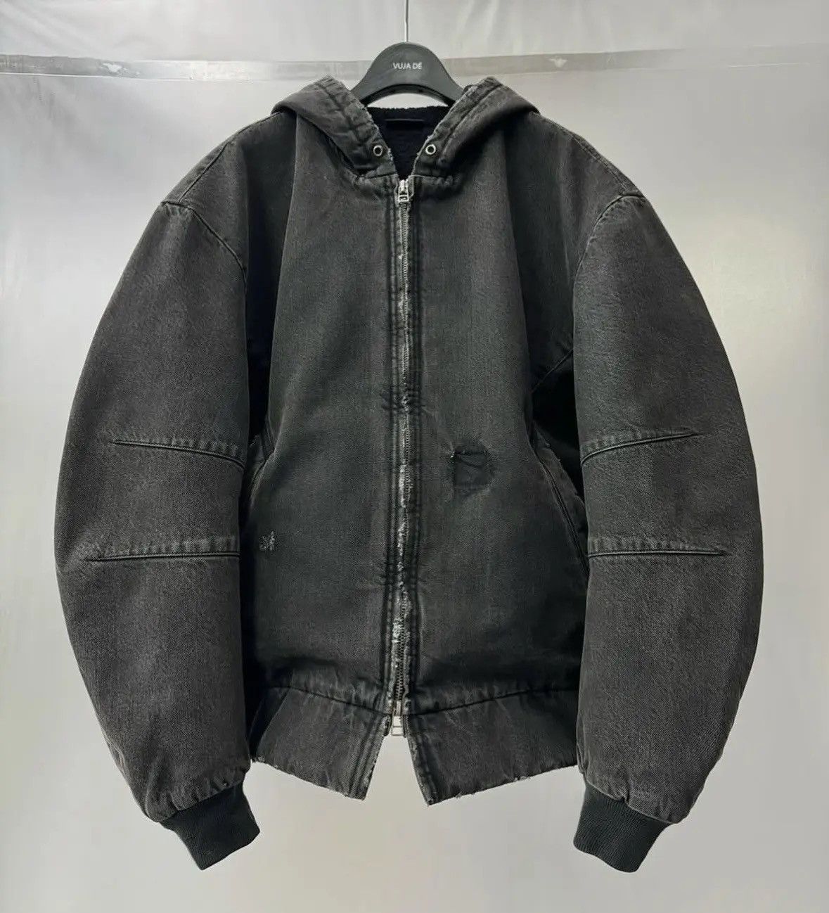 Vuja De VUJADE MAX SATIN PILLOW BOMBER JACKET IN BLACK | Grailed