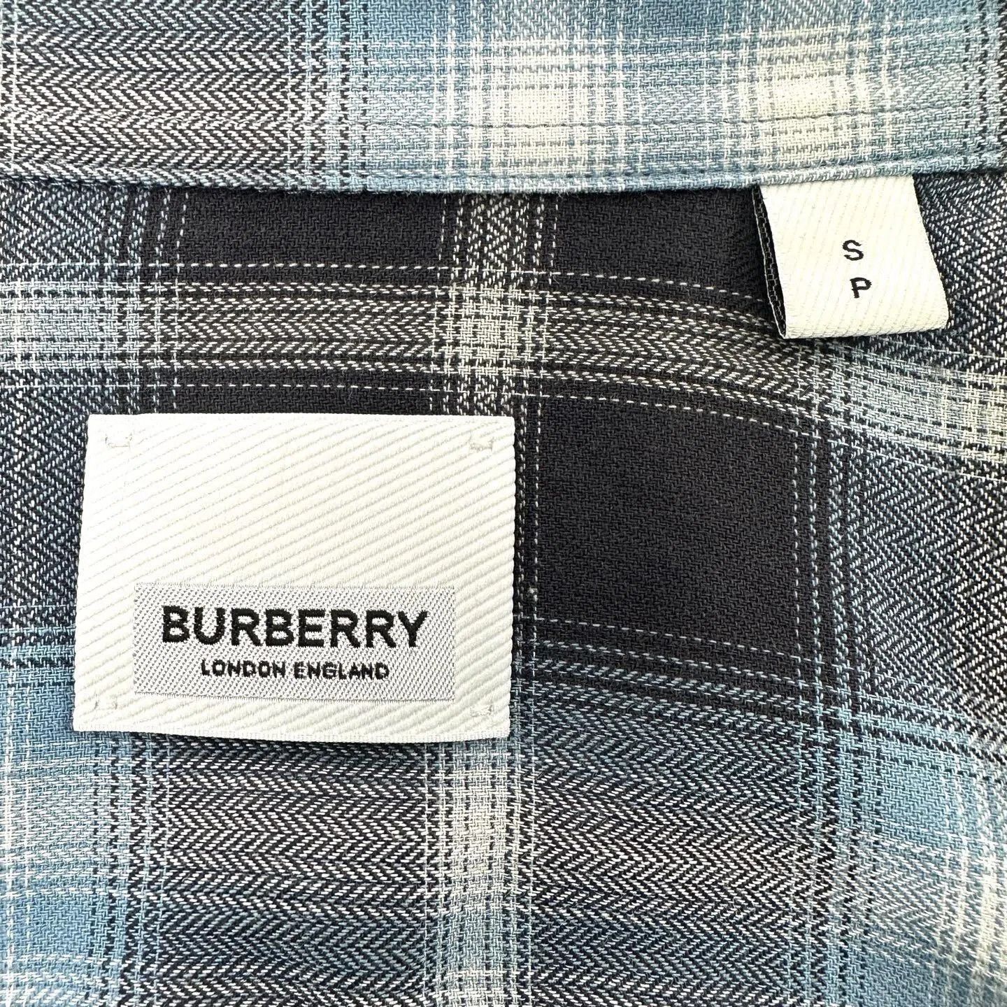 Burberry Burberry Blue Check Logo Long-Sleeve Shirt. Size US S / EU 44-46 / 1 - 4 Thumbnail
