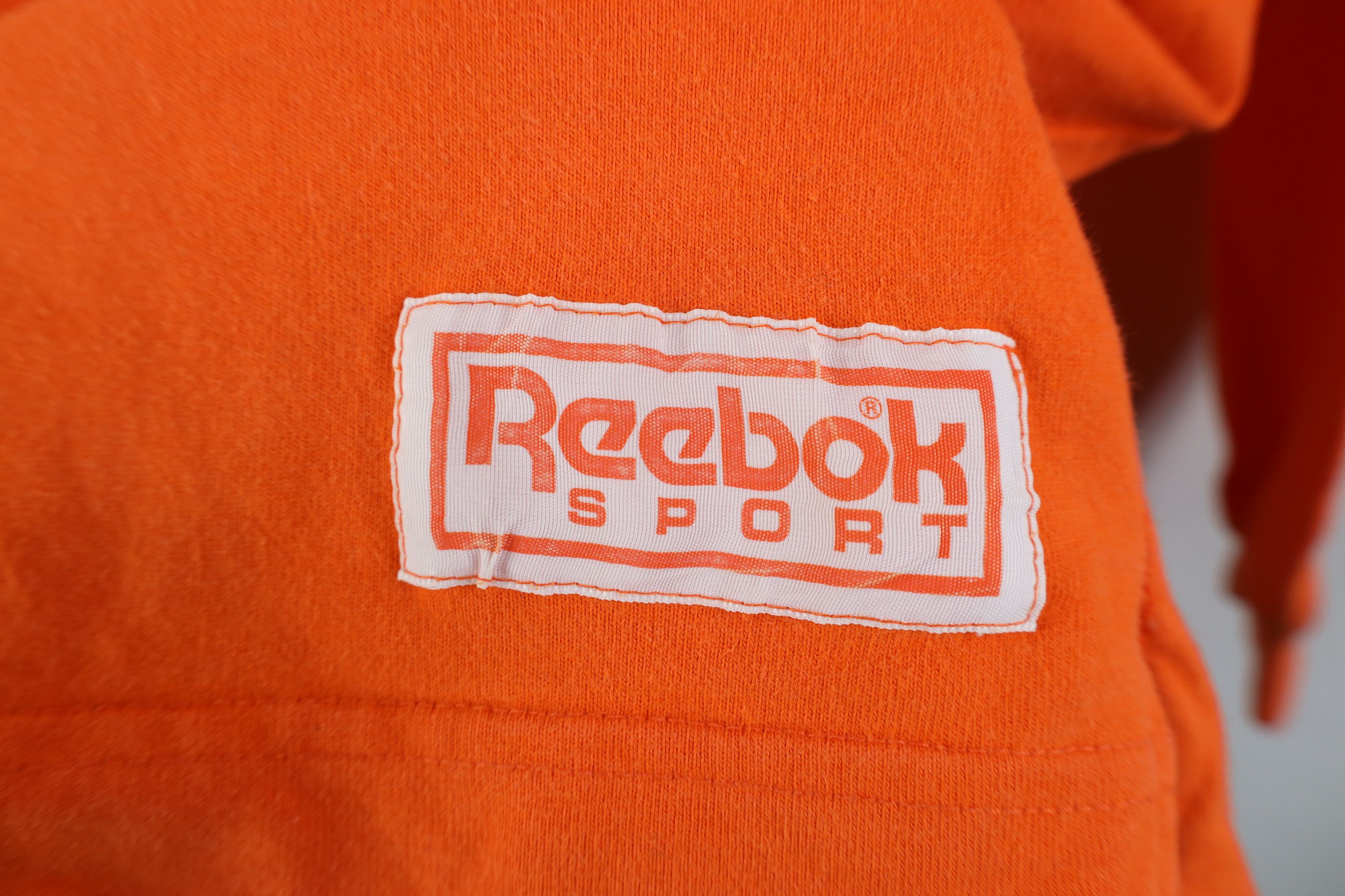 Reebok Vintage 90s Reebok Sport Spell Long Sleeve Rugby Polo Orange Size US S / EU 44-46 / 1 - 4 Thumbnail