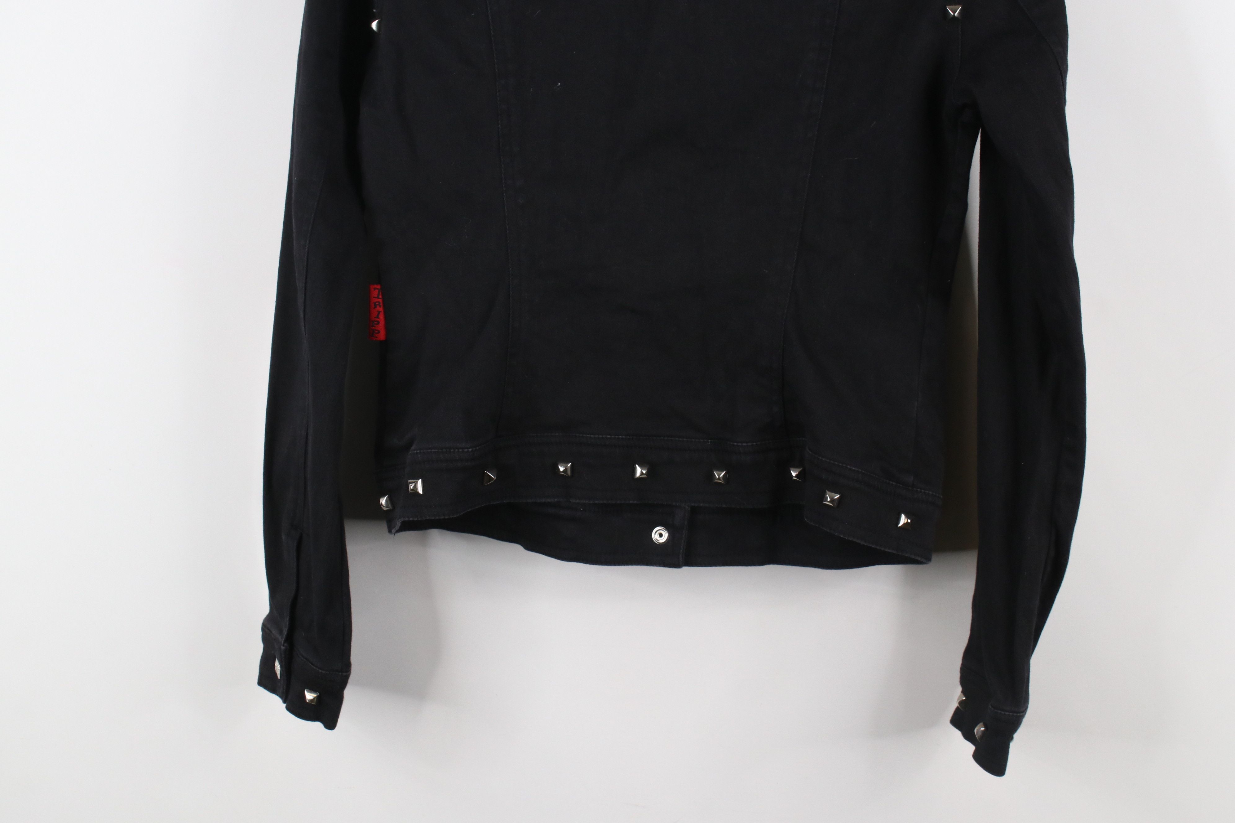 Vintage Vintage 90s Y2K Tripp NYC Gothic Rave Studded Denim Jacket Size M / US 6-8 / IT 42-44 - 15 Thumbnail