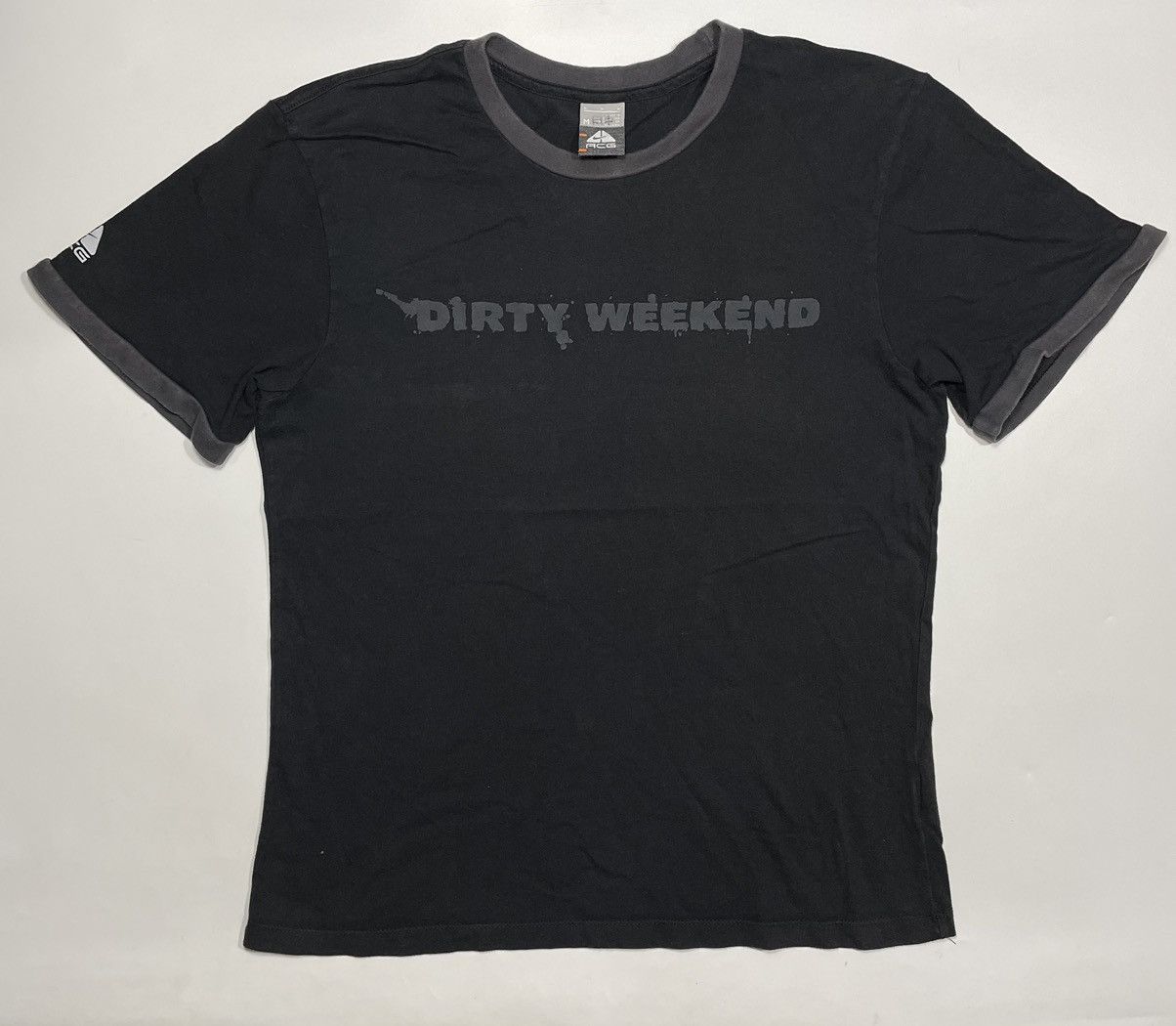 Nike ACG × Vintage Vtg Black Ringer Dirty Weekend Acg Nike outdoor M 170 88A Size M / US 6-8 / IT 42-44 - 2 Thumbnail