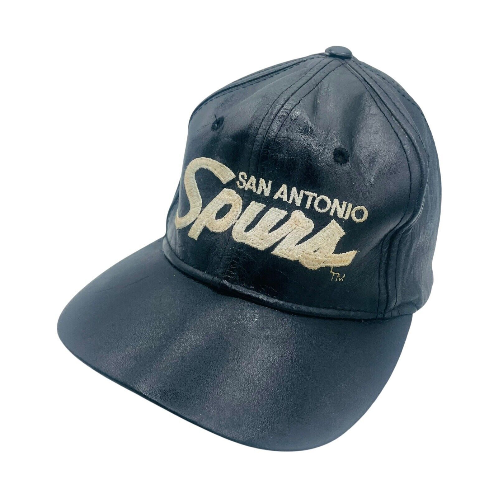 Sports Specialties VTG Sports Specialties Leather San Antonio Spurs Hat Script Size ONE SIZE - 3 Thumbnail