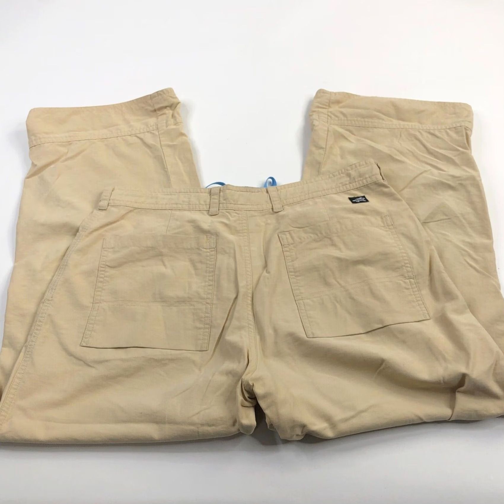 Vintage Horny Toad Pants Womens 6 31W 24.5L Capri Capice Tan Khaki Cotton #95433 Size 28" / US 6 / IT 42 - 2 Thumbnail