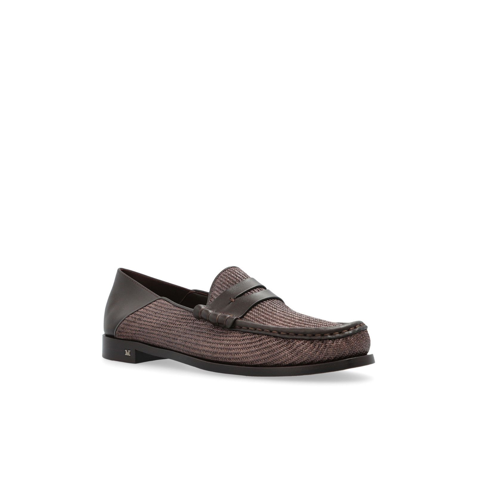 Max Mara MAX MARA Strawloafer Brown Leather Loafers New & Authentic ( Size US 8 / IT 38 - 2 Thumbnail