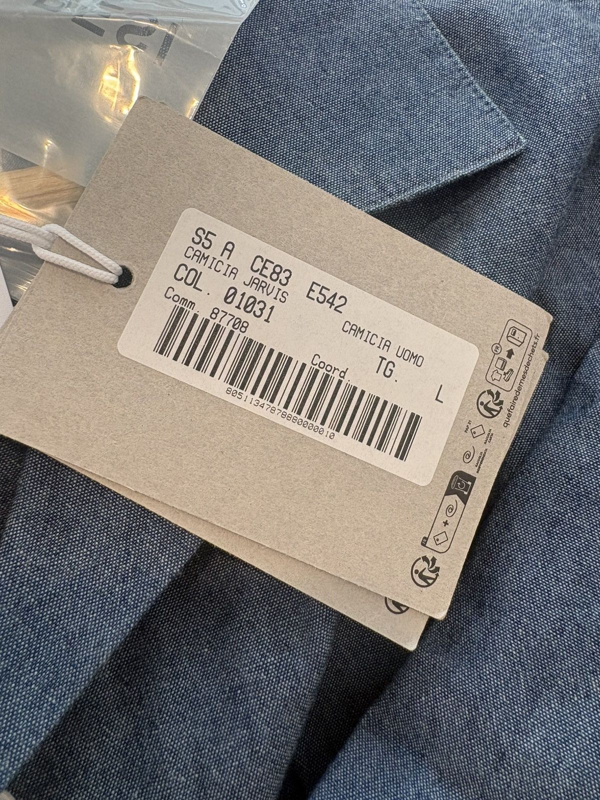Aspesi Aspesi Short Sleeved Button Down Gray/Blue/Denim L Size US L / EU 52-54 / 3 - 2 Thumbnail