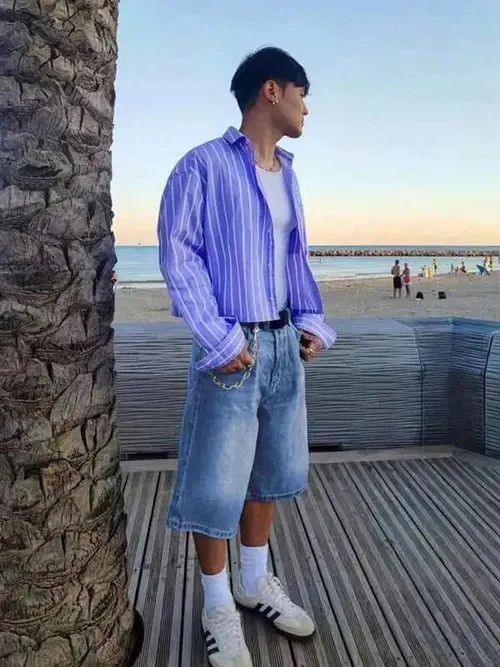 Other Vintage RETRO 90s denim jeans shorts Size US 32 / EU 48 - 8 Thumbnail
